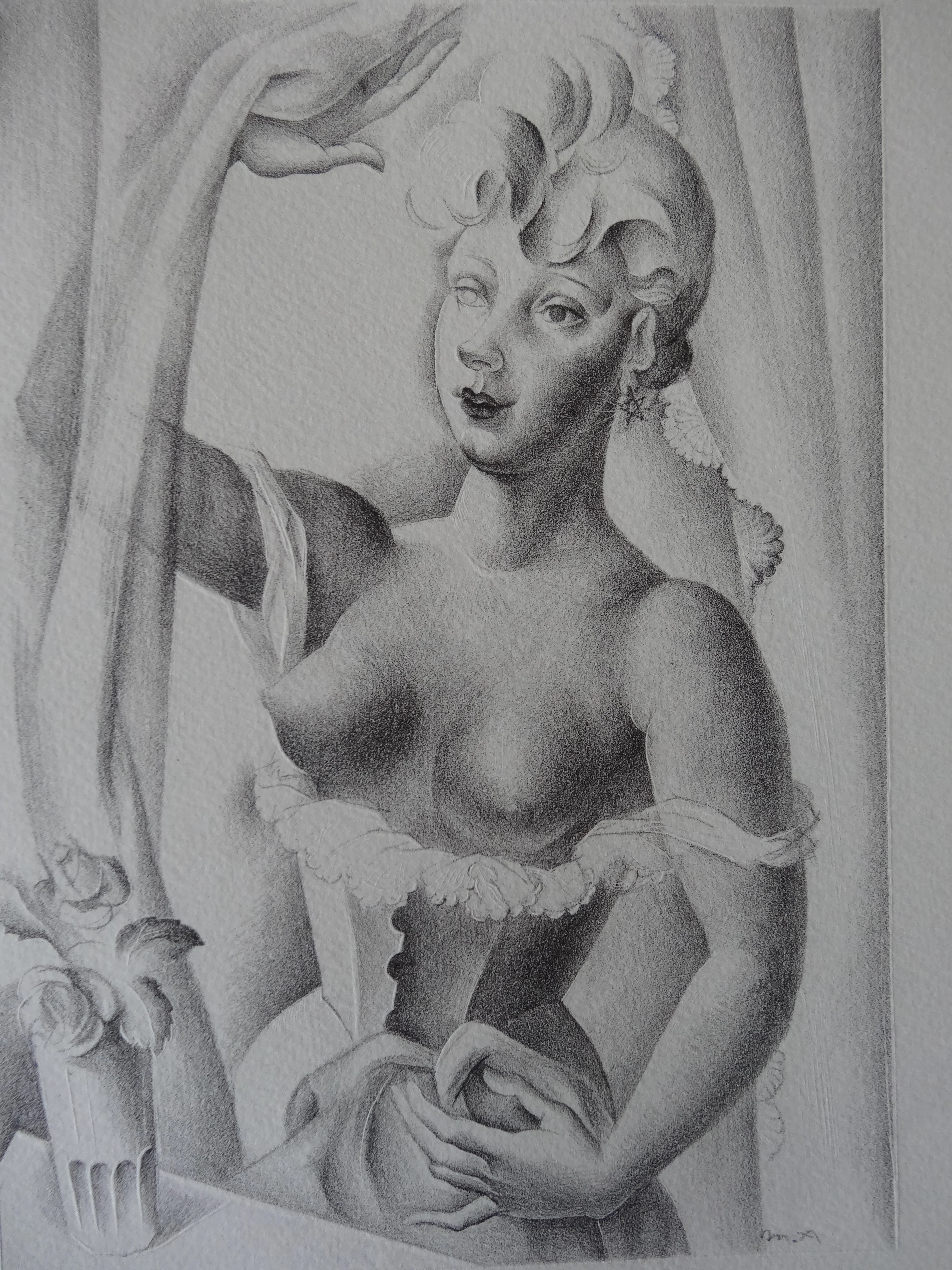 Mariano ANDREU : Nu Cubiste, Lithographie originale signée