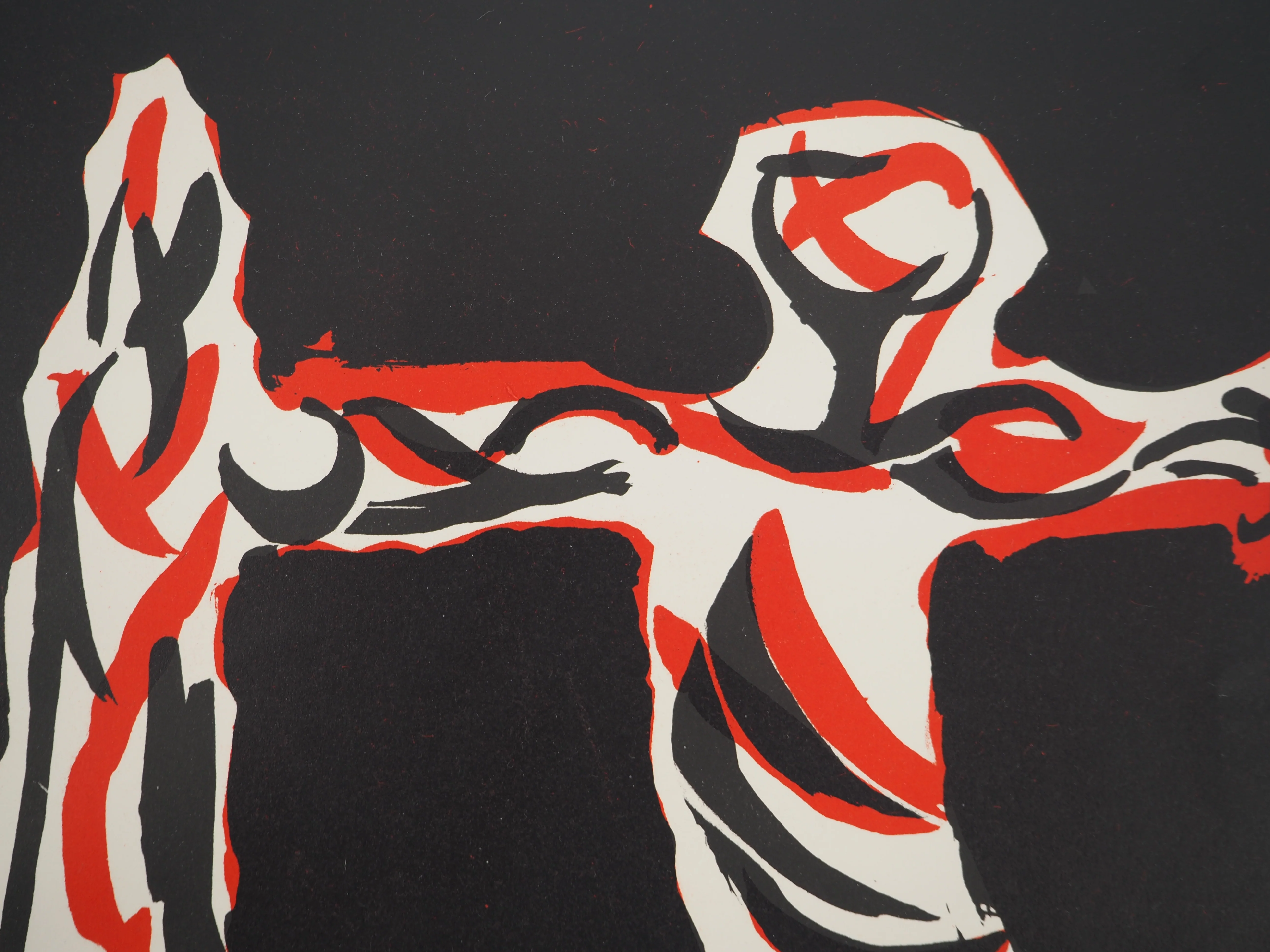Marino MARINI : Cavalier rouge et noir, Lithographie originale - Image 3