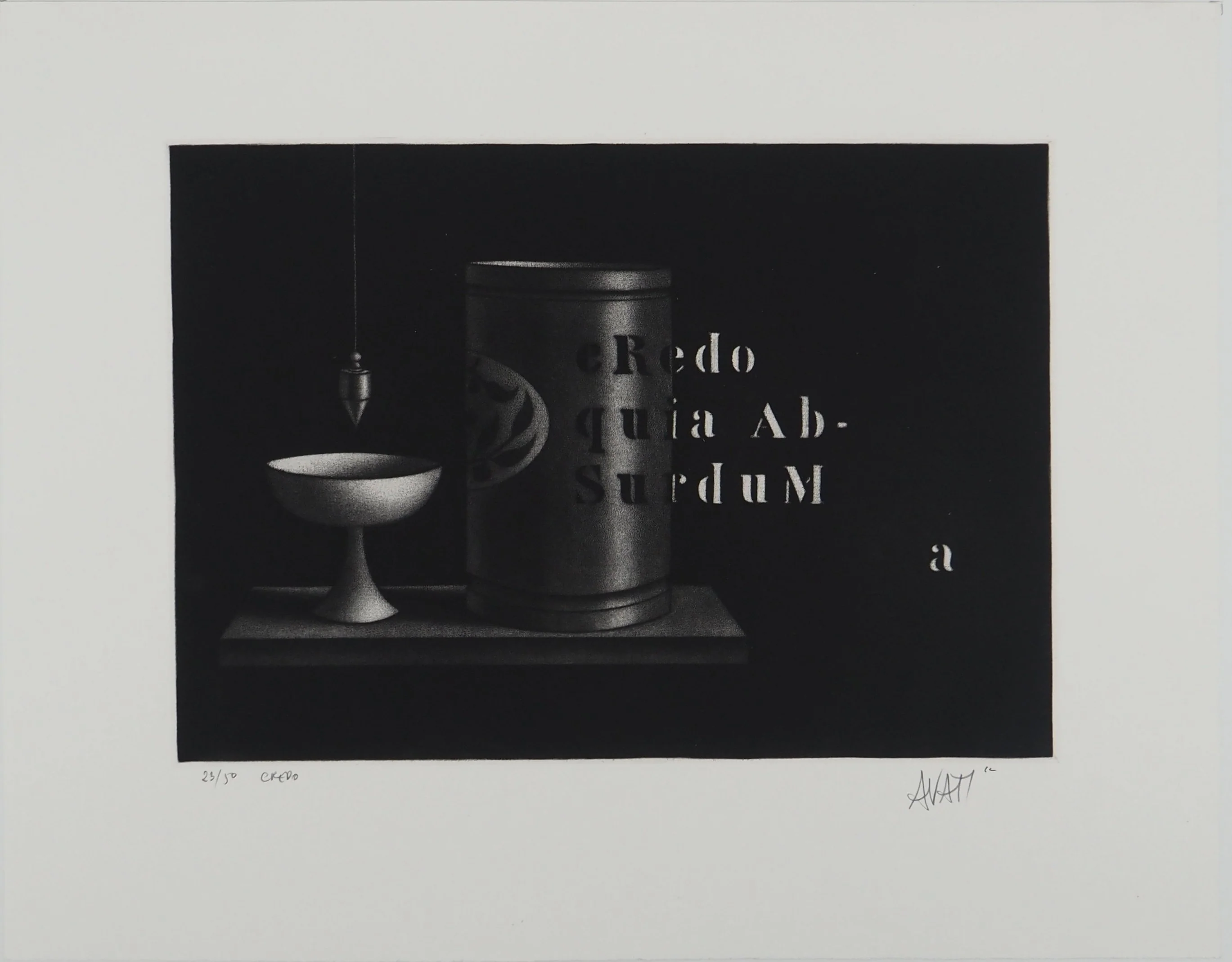 Mario AVATI : Credo, Gravure originale signée