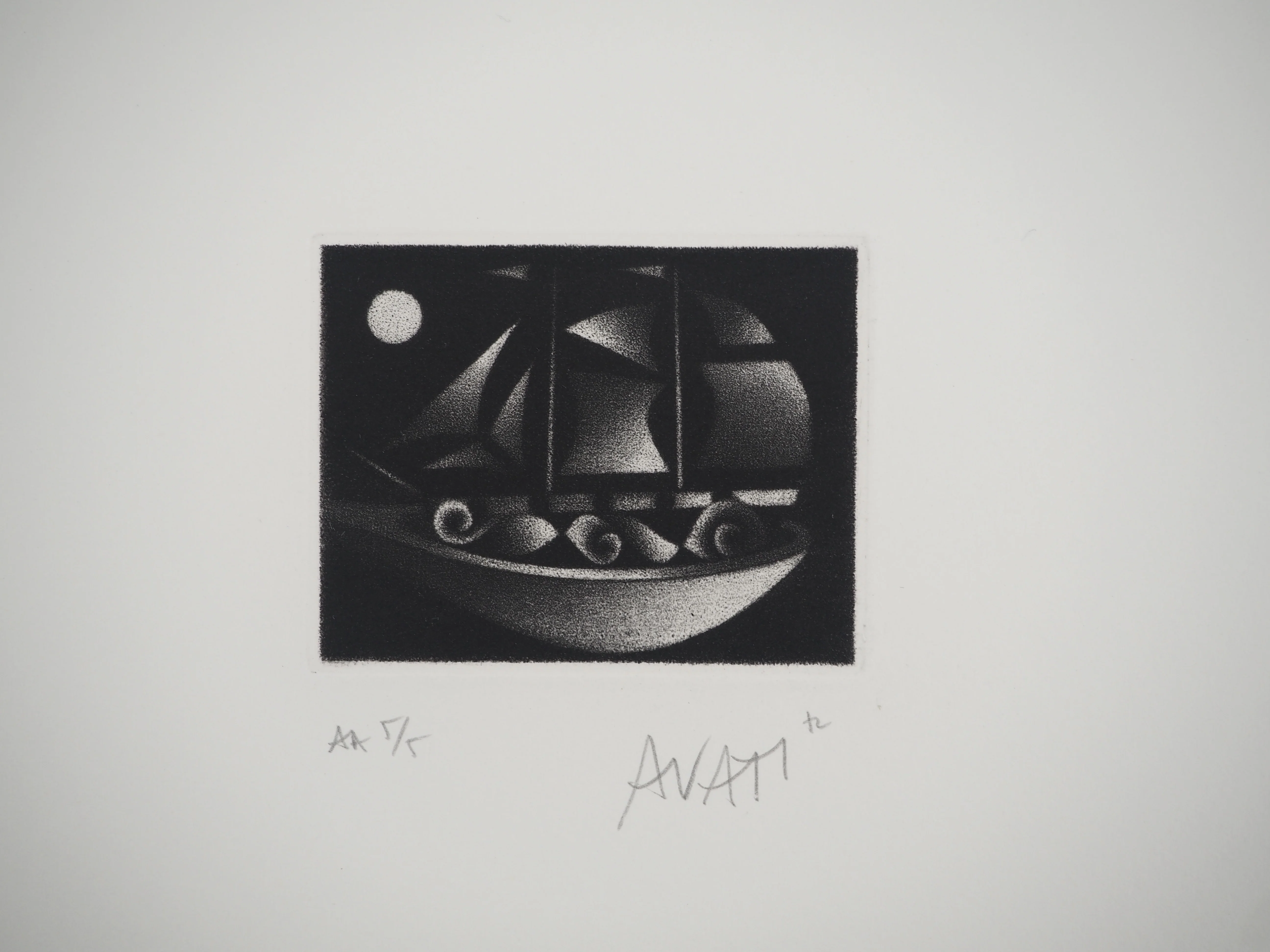 Mario AVATI : La cuillère, Gravure originale signée