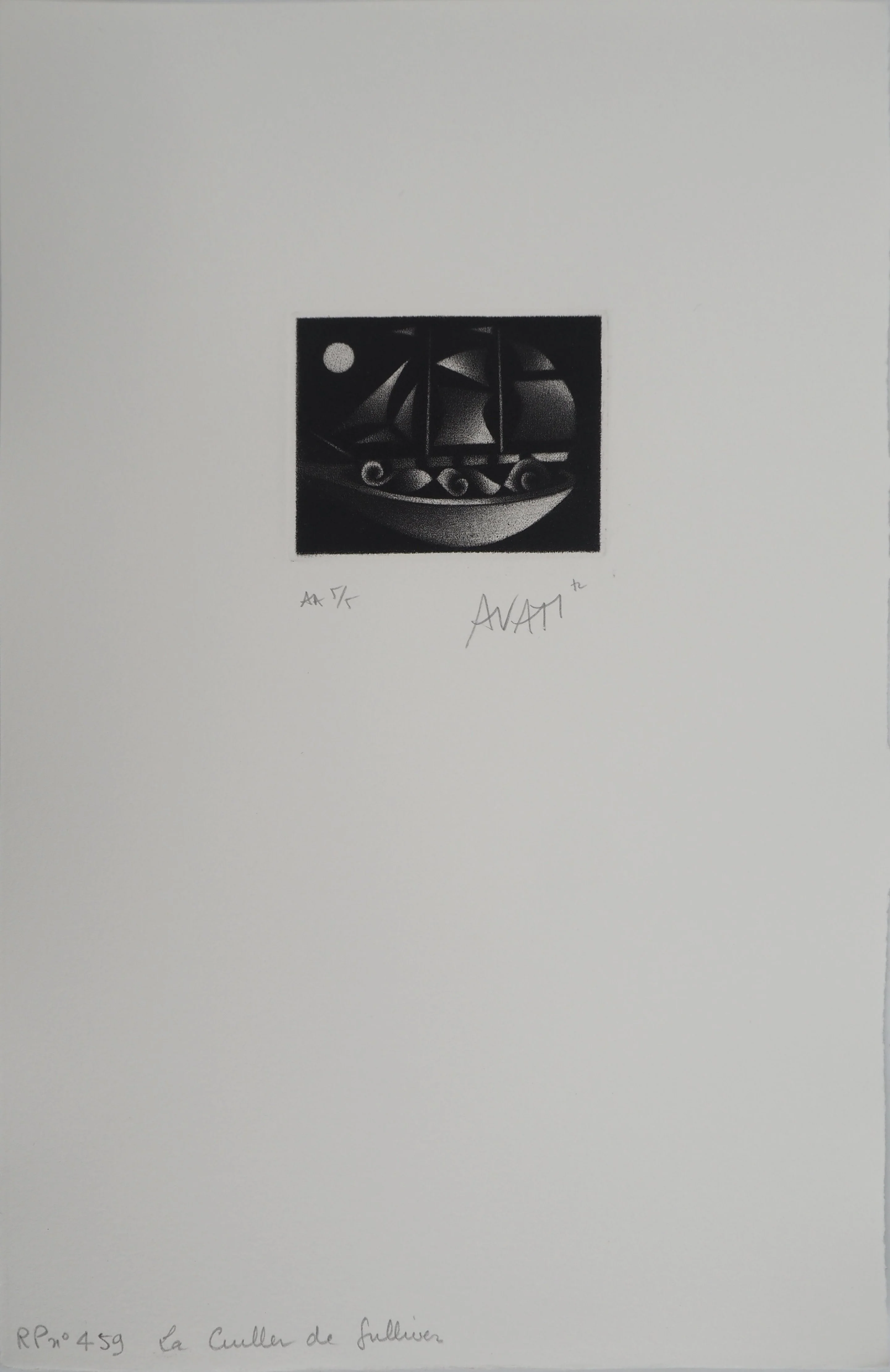Mario AVATI : La cuillère, Gravure originale signée - Image 2