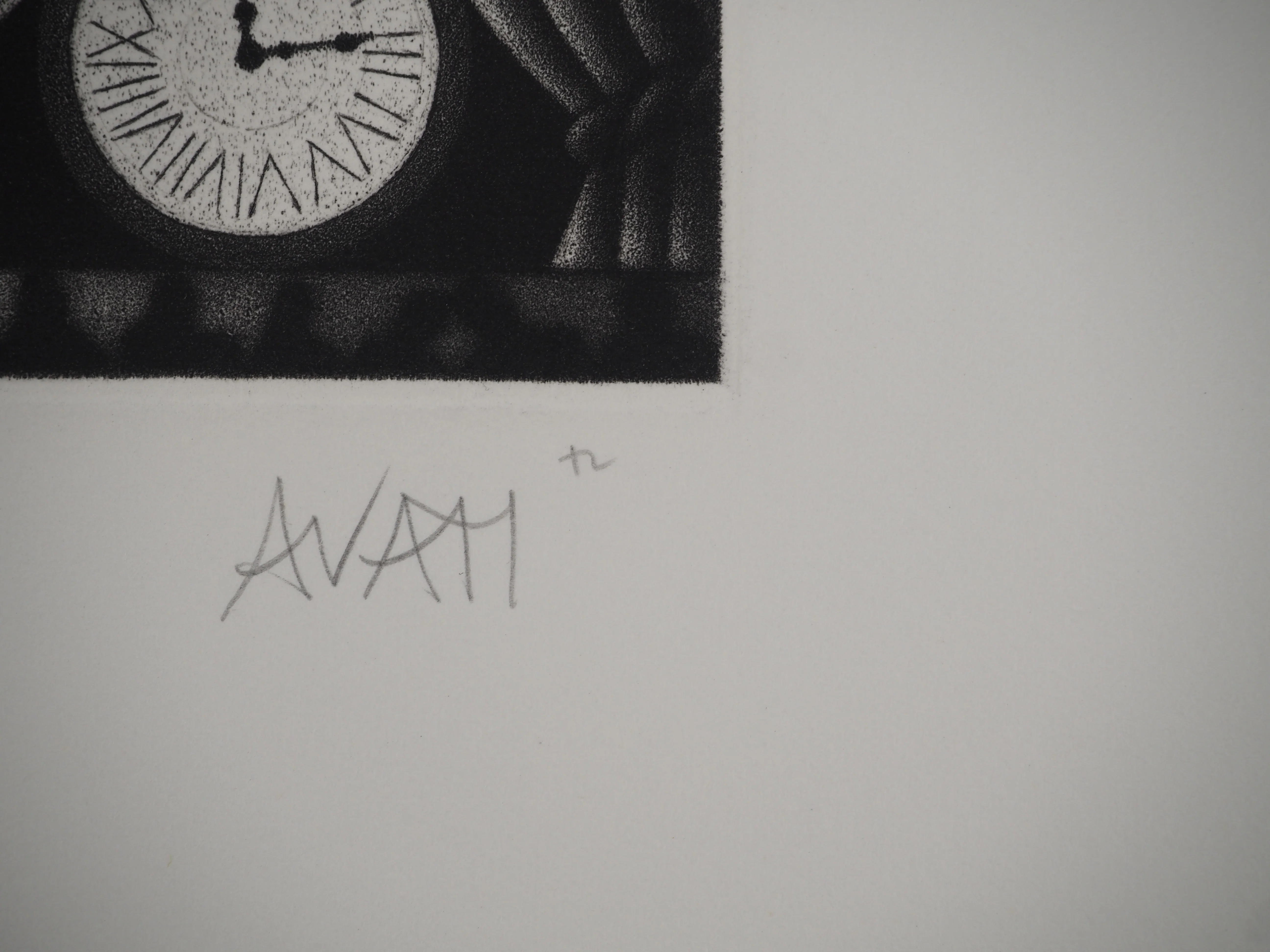 Mario AVATI : La montre, Gravure originale signée - Image 4
