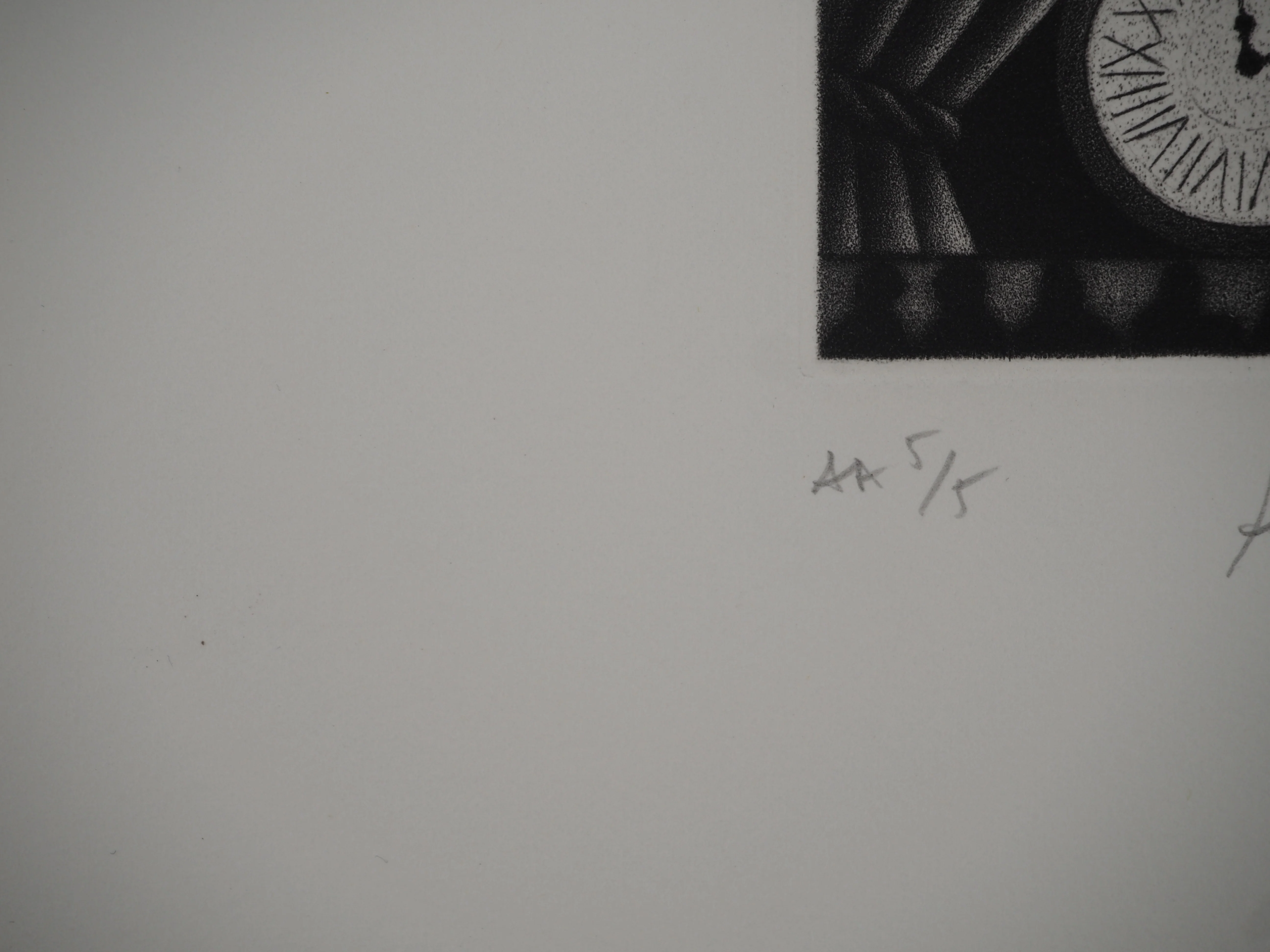Mario AVATI : La montre, Gravure originale signée - Image 5