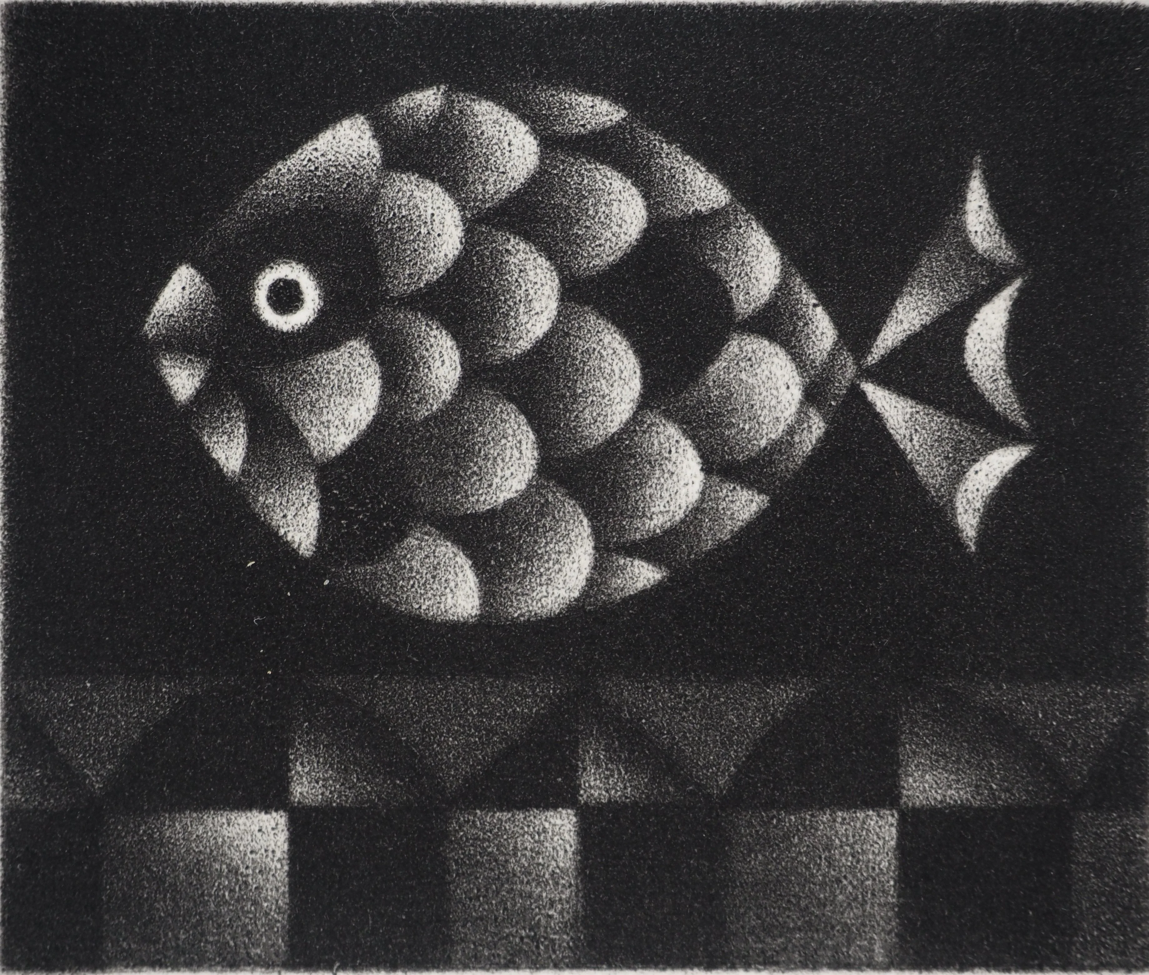 Mario AVATI : Le poisson de Gulliver, Gravure originale signée - Image 3
