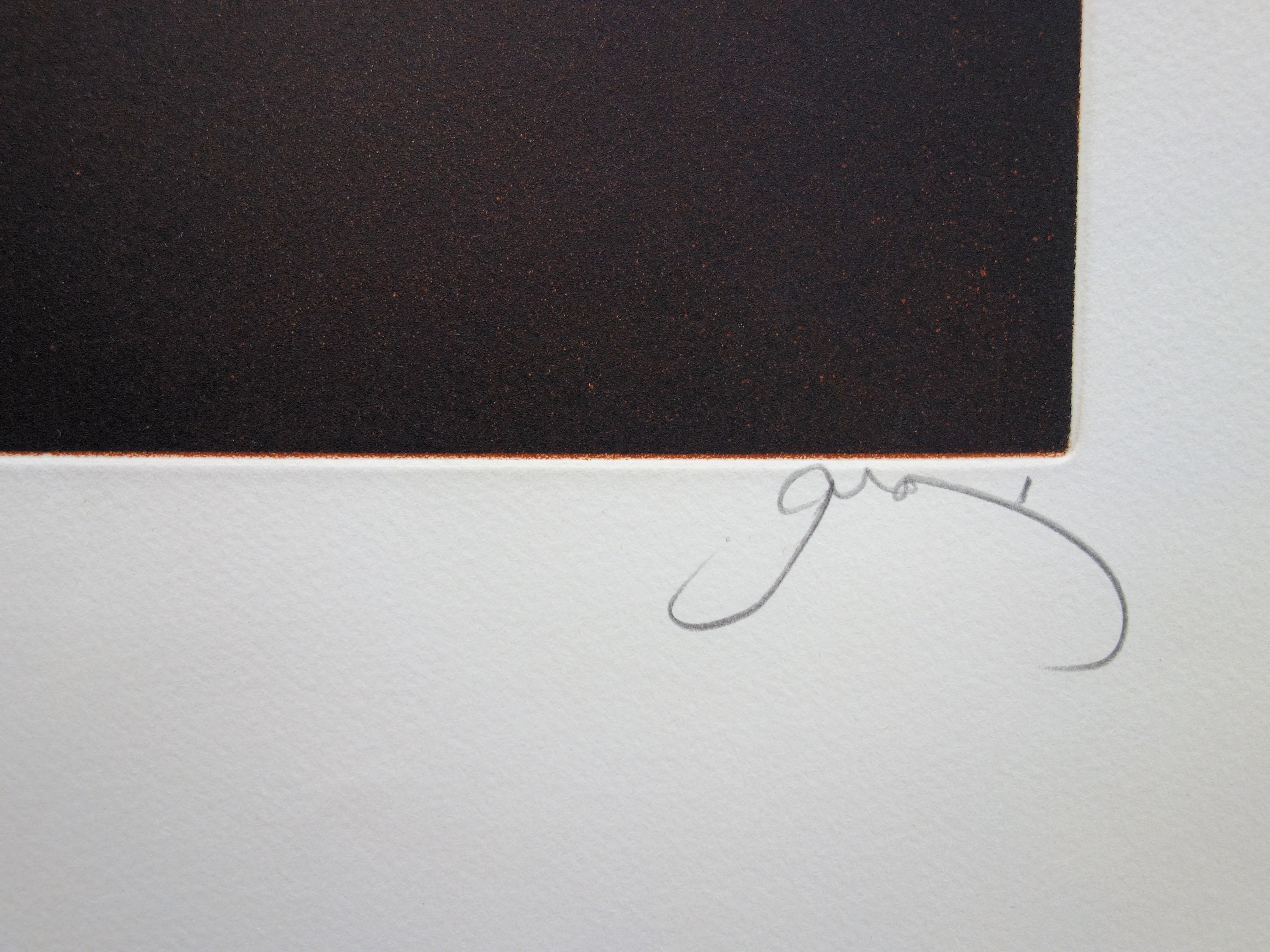 Mario PRASSINOS : L'arbre, Gravure originale signée - Image 2