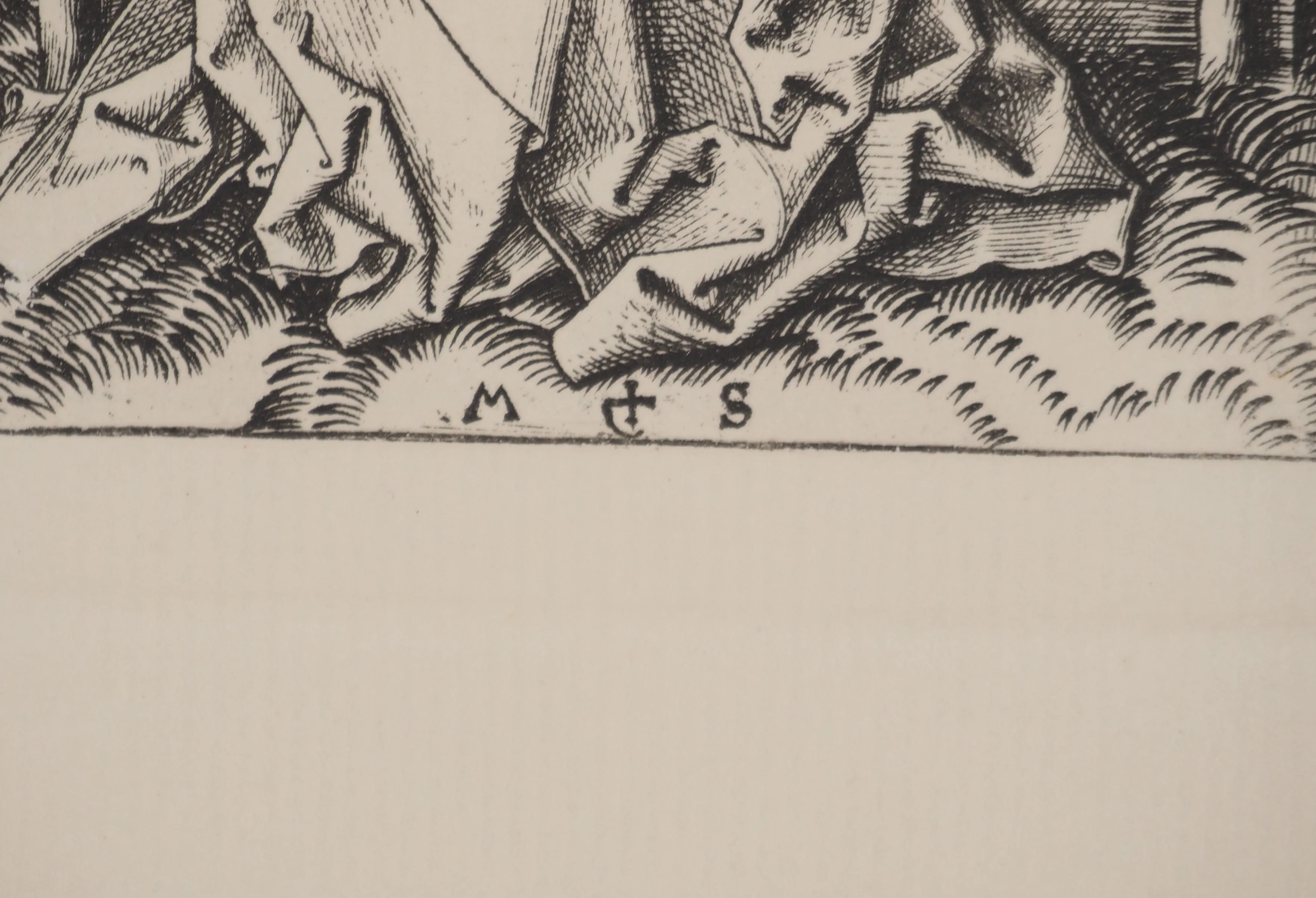 Martin SCHONGAUER : La Madone et l'enfant Jésus, Gravure signée - Image 2
