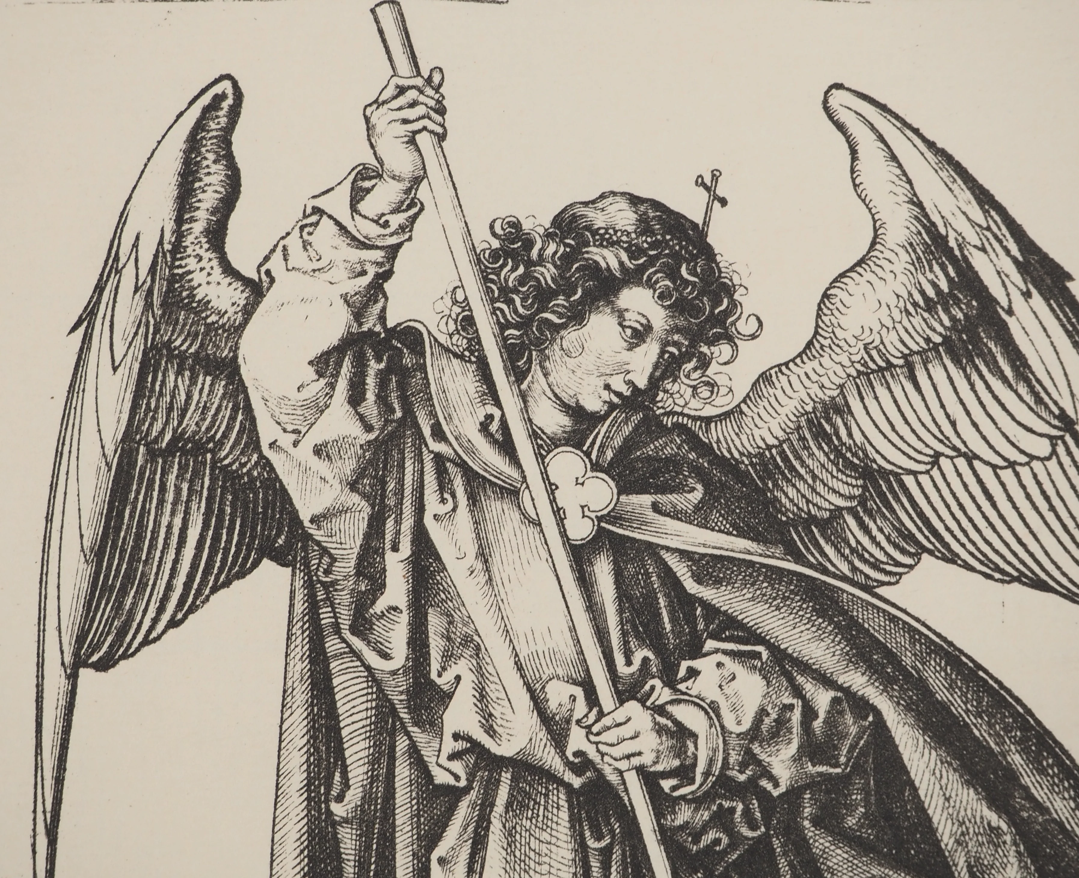 Martin SCHONGAUER : Saint Michel et le dragon, Gravure signée - Image 4