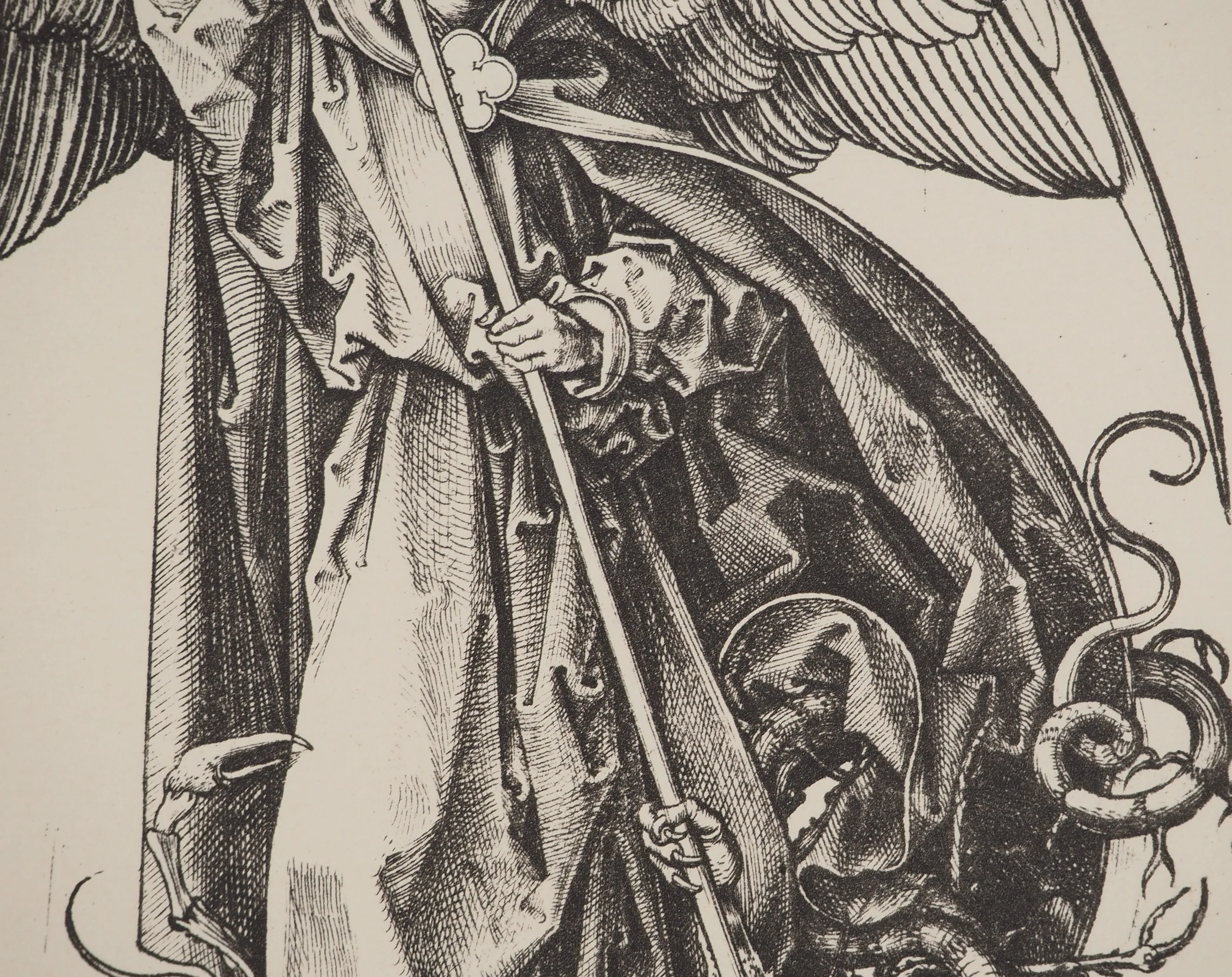Martin SCHONGAUER : Saint Michel et le dragon, Gravure signée - Image 5