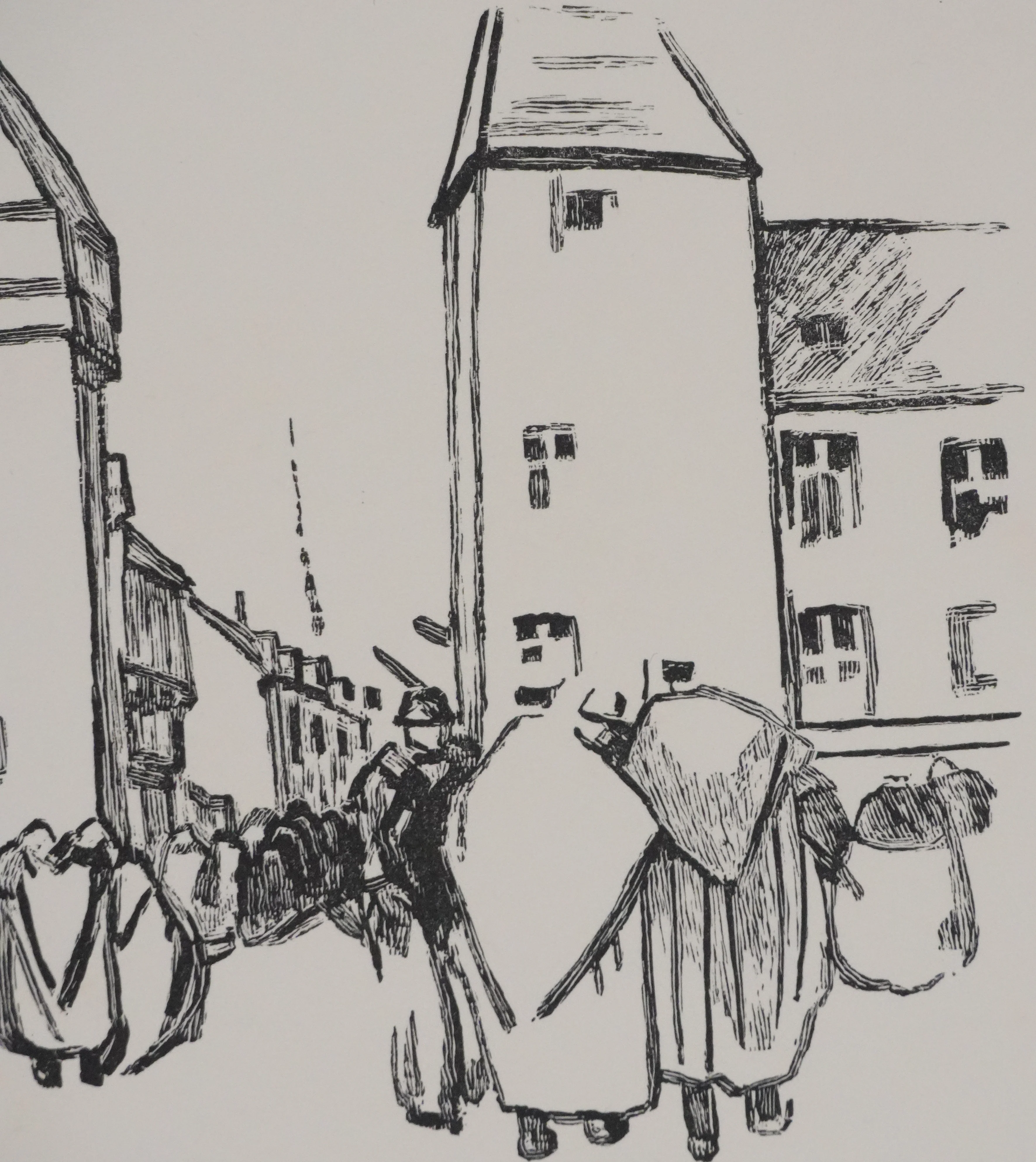 Mathurin MEHEUT : Bretagne, Le marché (Noir), Gravure originale - Image 6