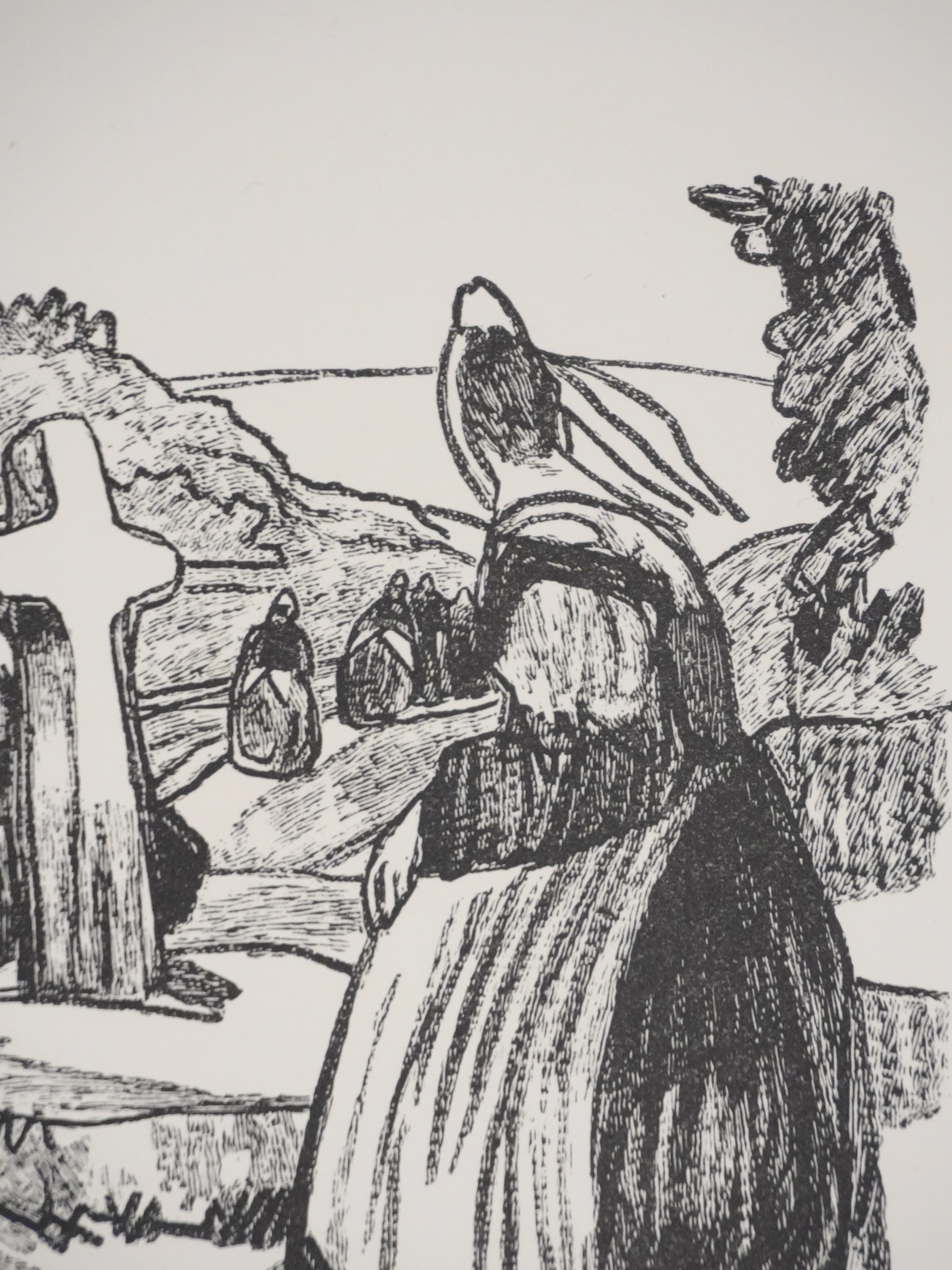 Mathurin MEHEUT : Bretagne, Pèlerinage à l'oratoire (Noir), Gravure originale signée - Image 6