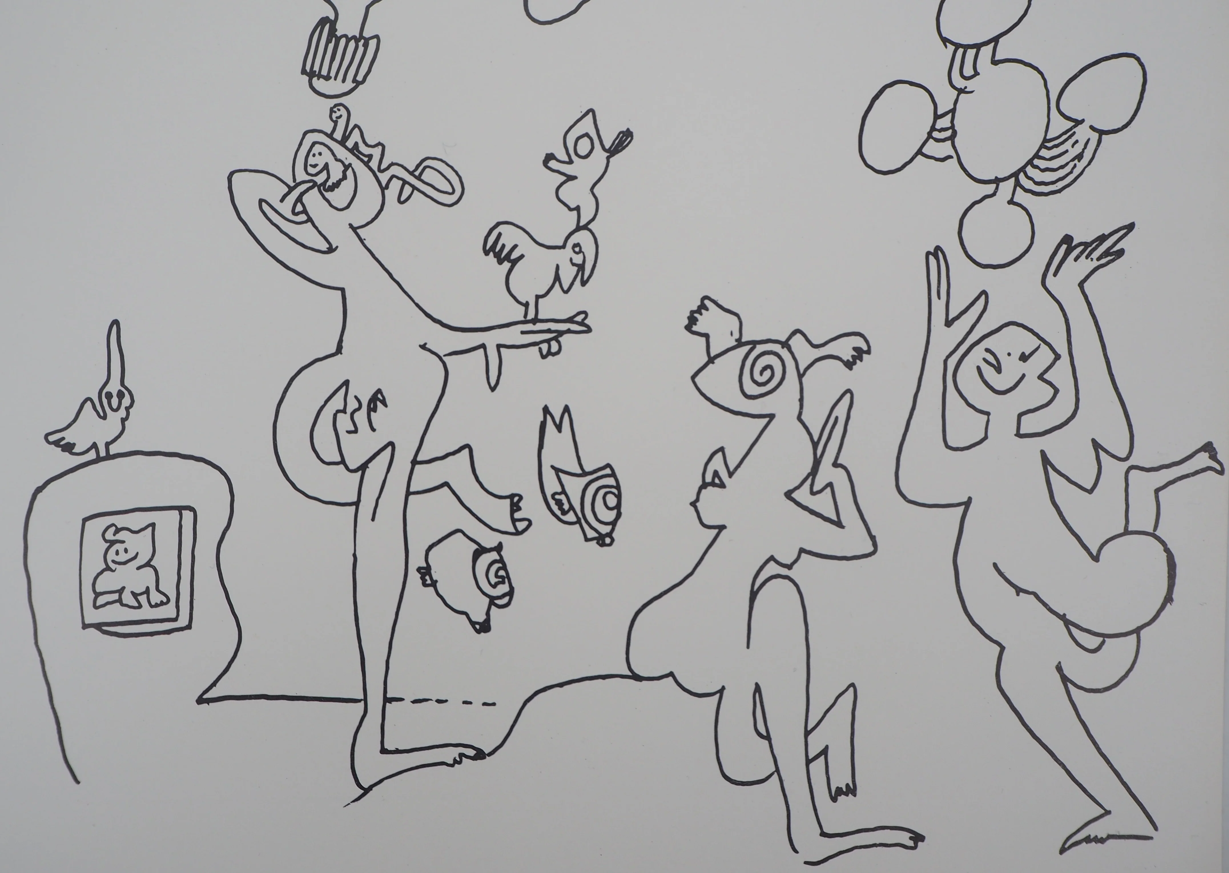 Roberto MATTA : Personnages joyeux, Lithographie originale - Image 5