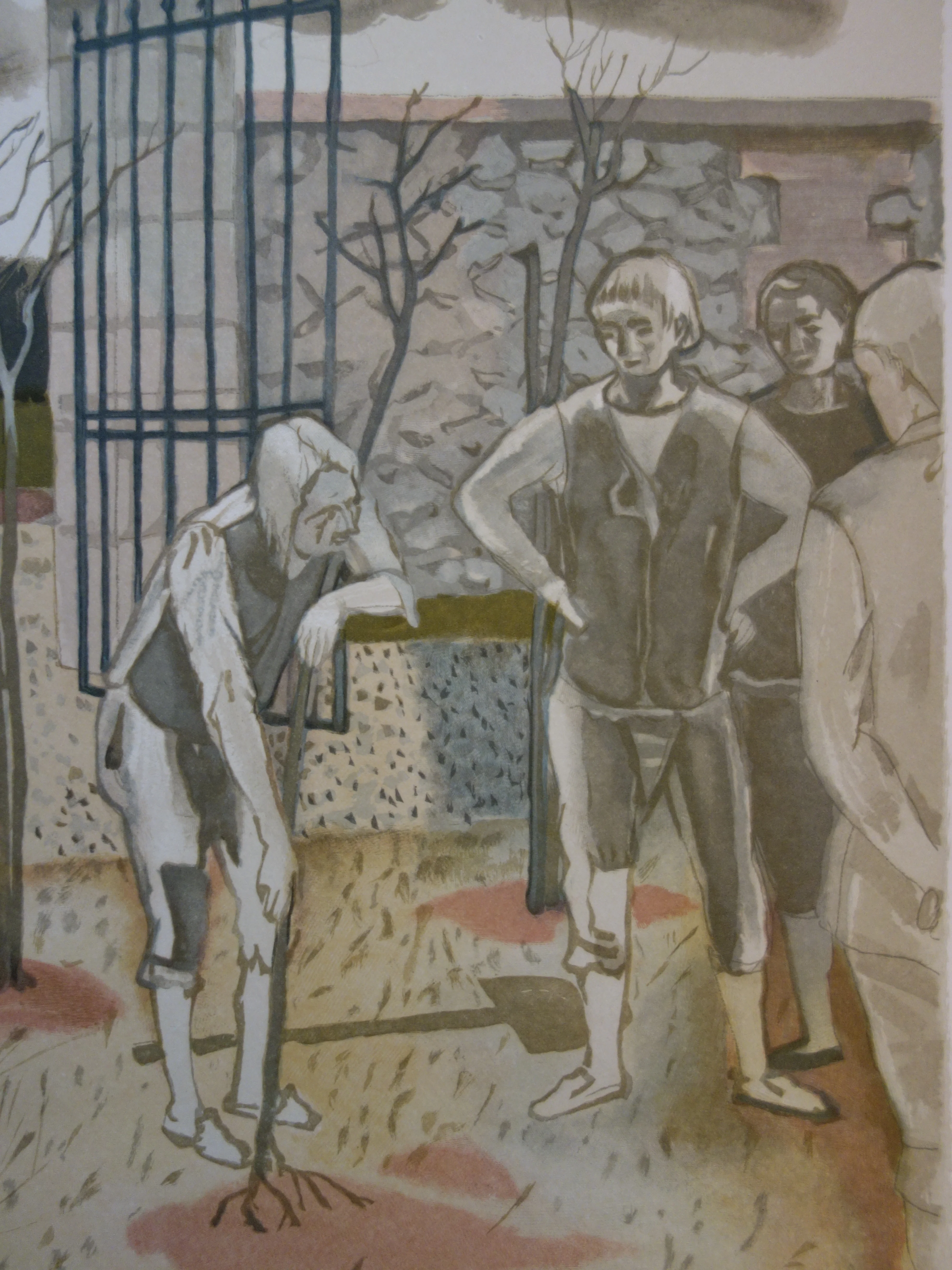 Maurice BRIANCHON : Le vieillard et les trois jeunes hommes, Gravure signée - Image 5