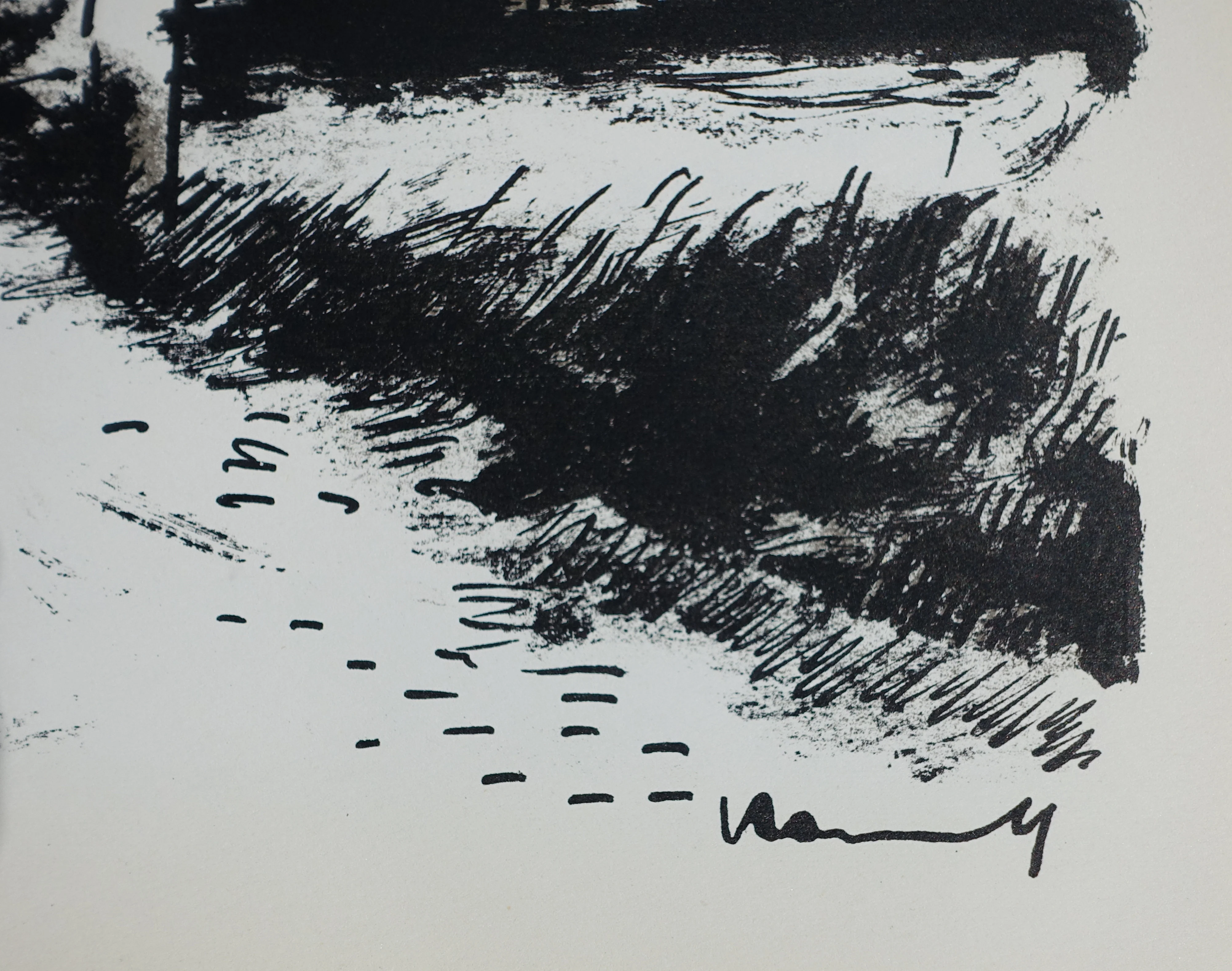 Maurice DE VLAMINCK : Maisons dans la Beauce, Lithographie originale signée - Image 2