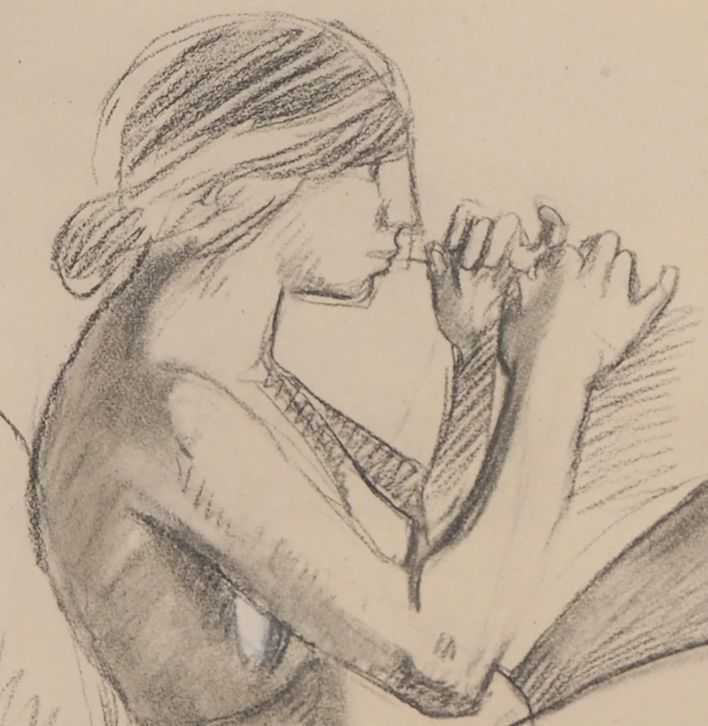 Maurice DENIS : Etude pour la joueuse de flûte, Lithographie originale signée - Image 3
