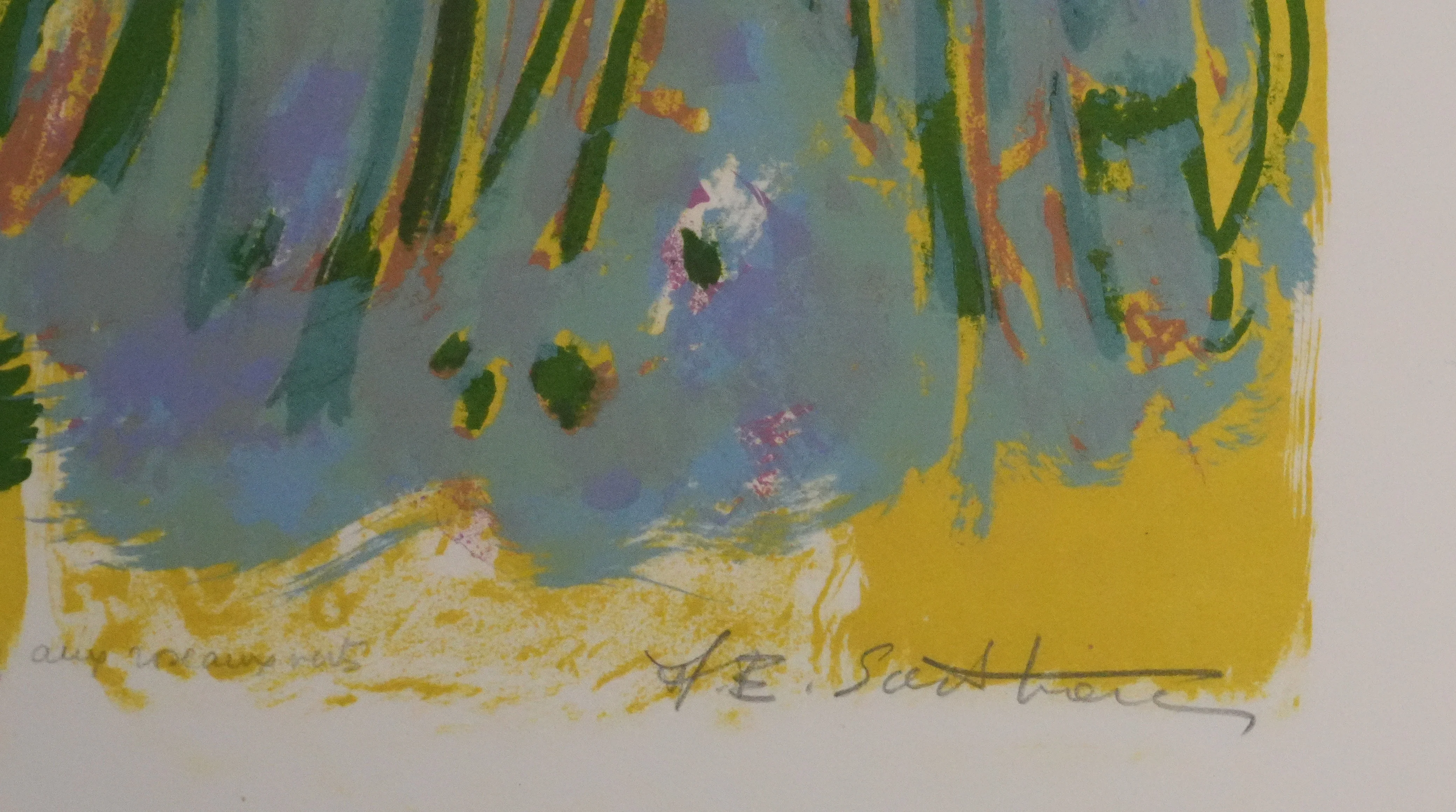 Maurice Elie SARTHOU : Les roseaux verts, Lithographie originale signée - Image 3