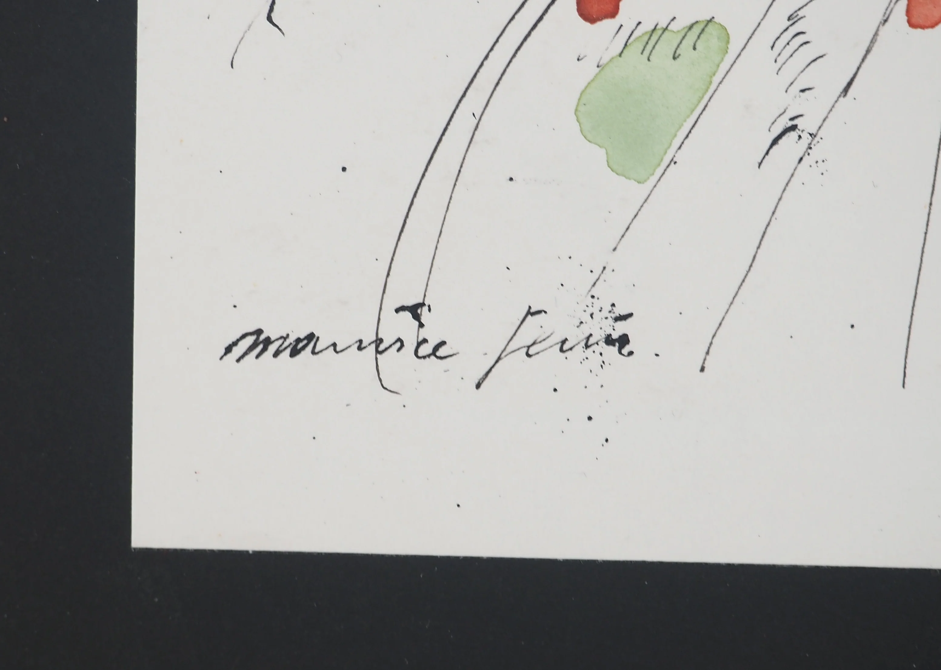 Maurice GENIS : Arbres colorés, Aquarelle originale signée - Image 2