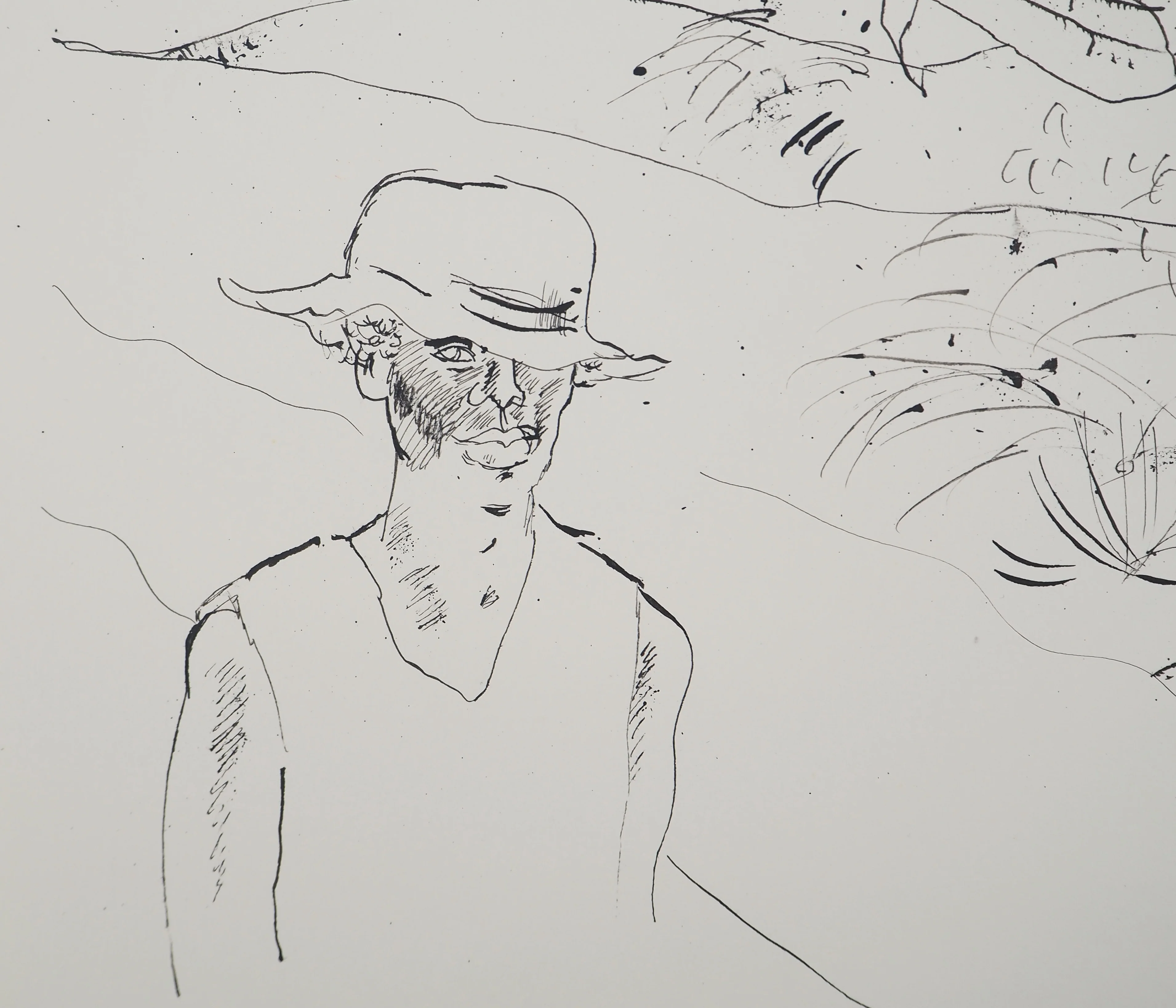 Maurice GENIS : Homme rentrant chez lui, Dessin original - Image 3