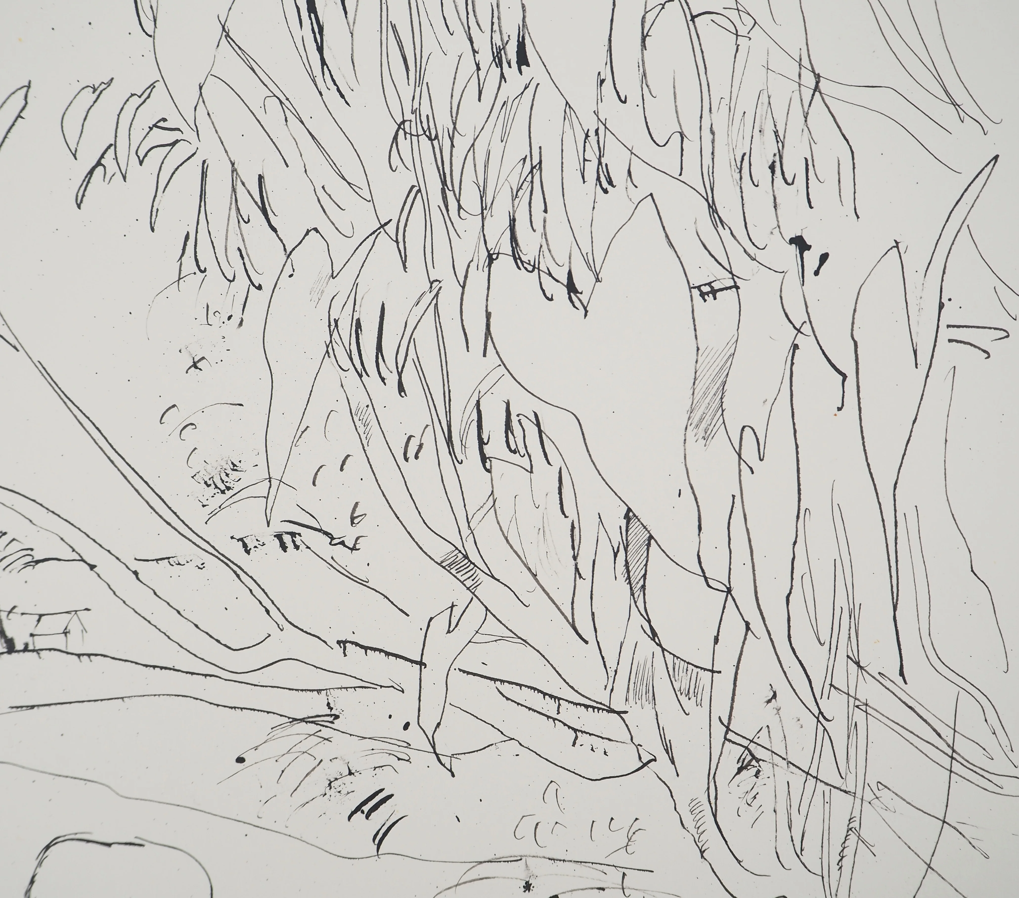 Maurice GENIS : Homme rentrant chez lui, Dessin original - Image 4