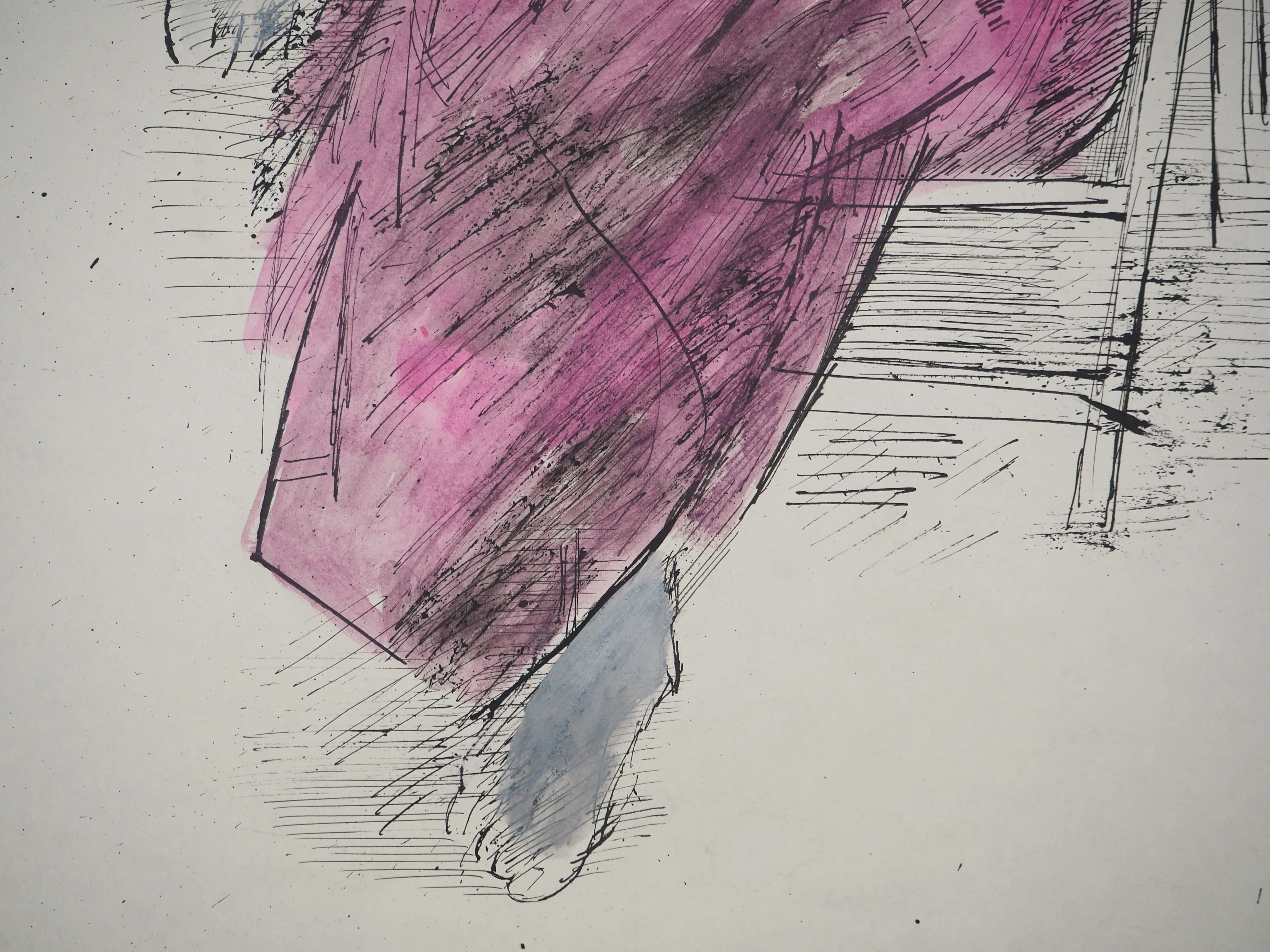 Maurice GENIS : Instant lecture, Aquarelle originale signée - Image 5