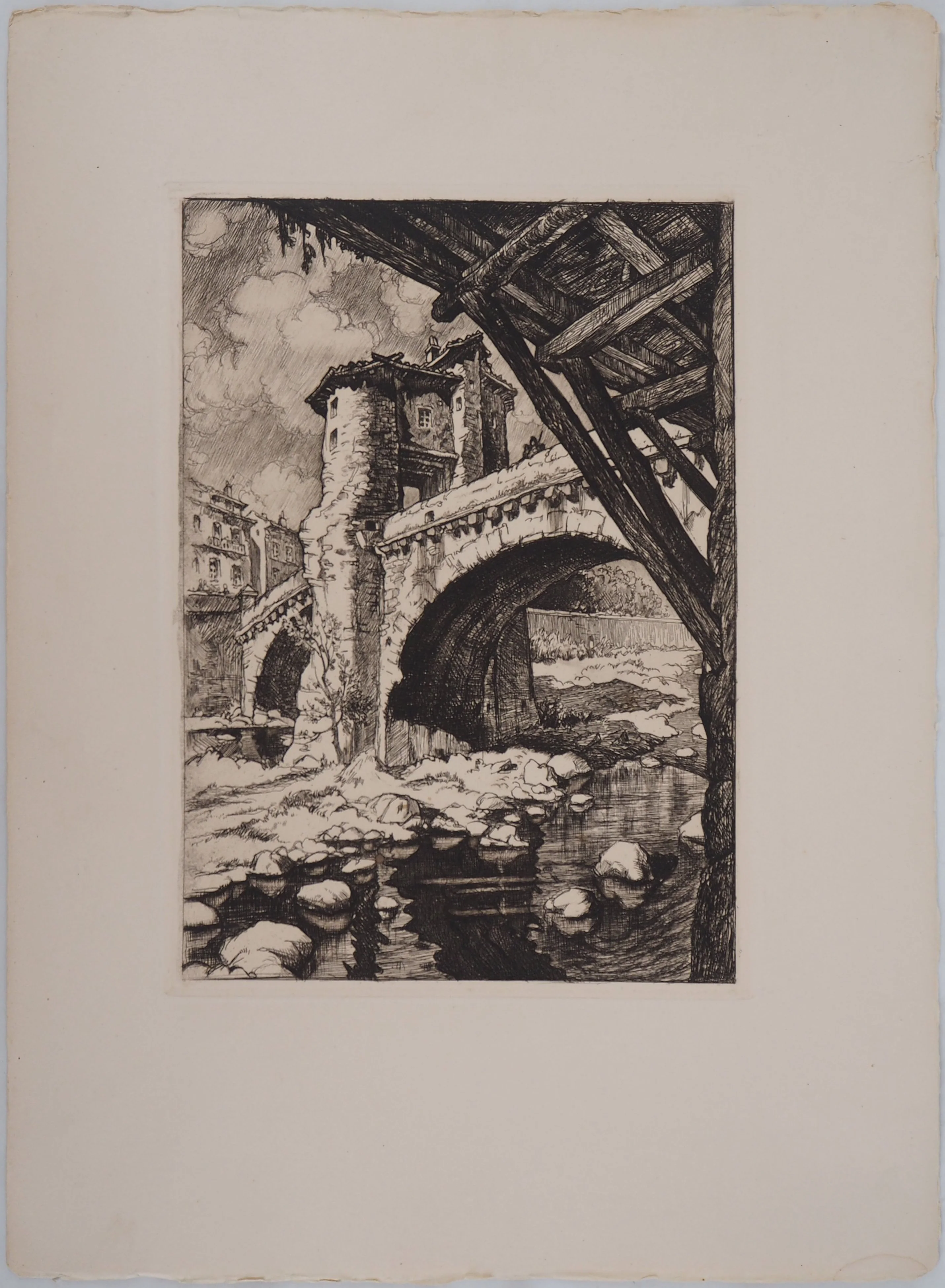 Maurice ROBERT : Vues du village, Lot de cinq gravures - Image 3