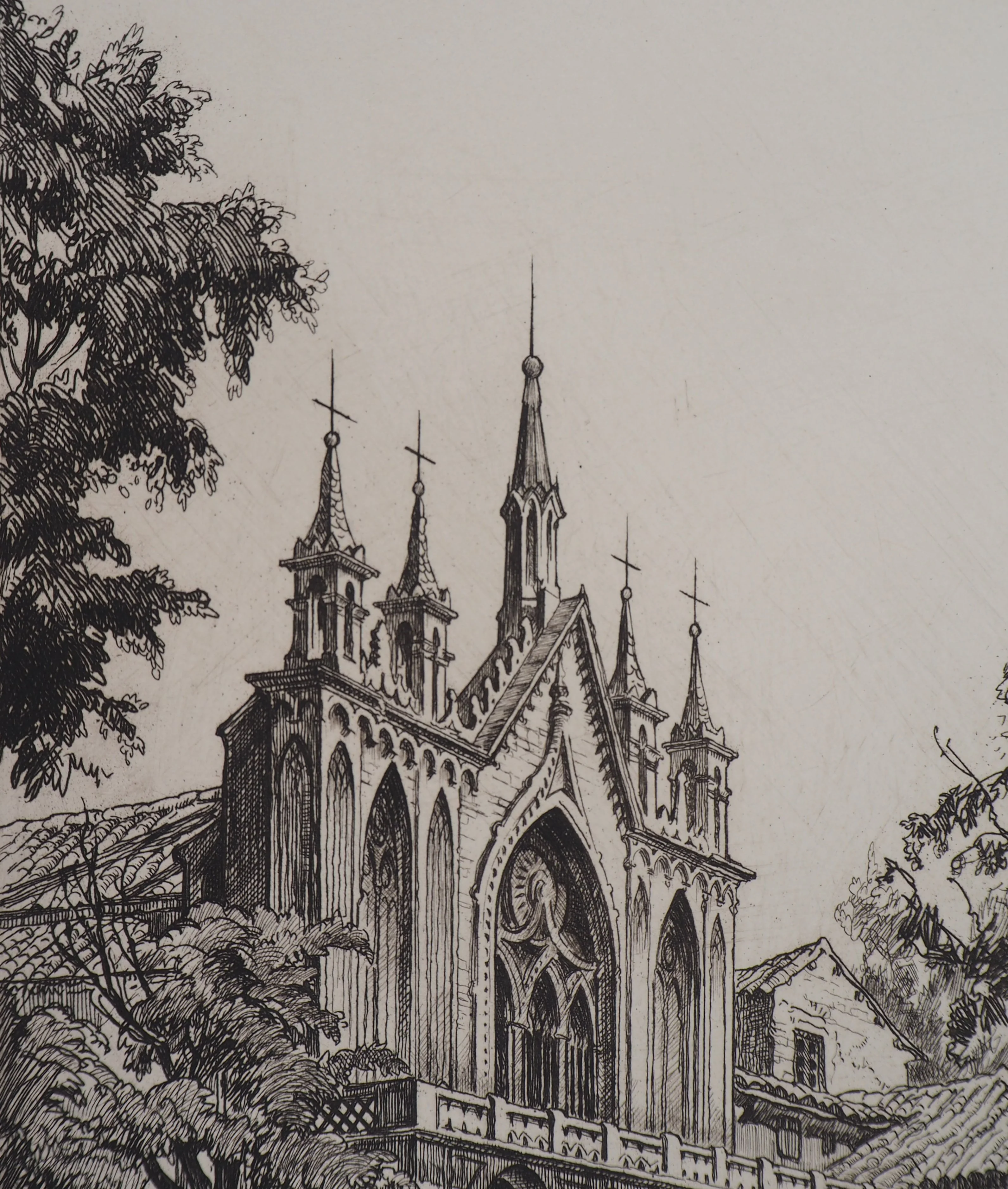 Maurice ROBERT : Vues du village, Lot de cinq gravures - Image 8