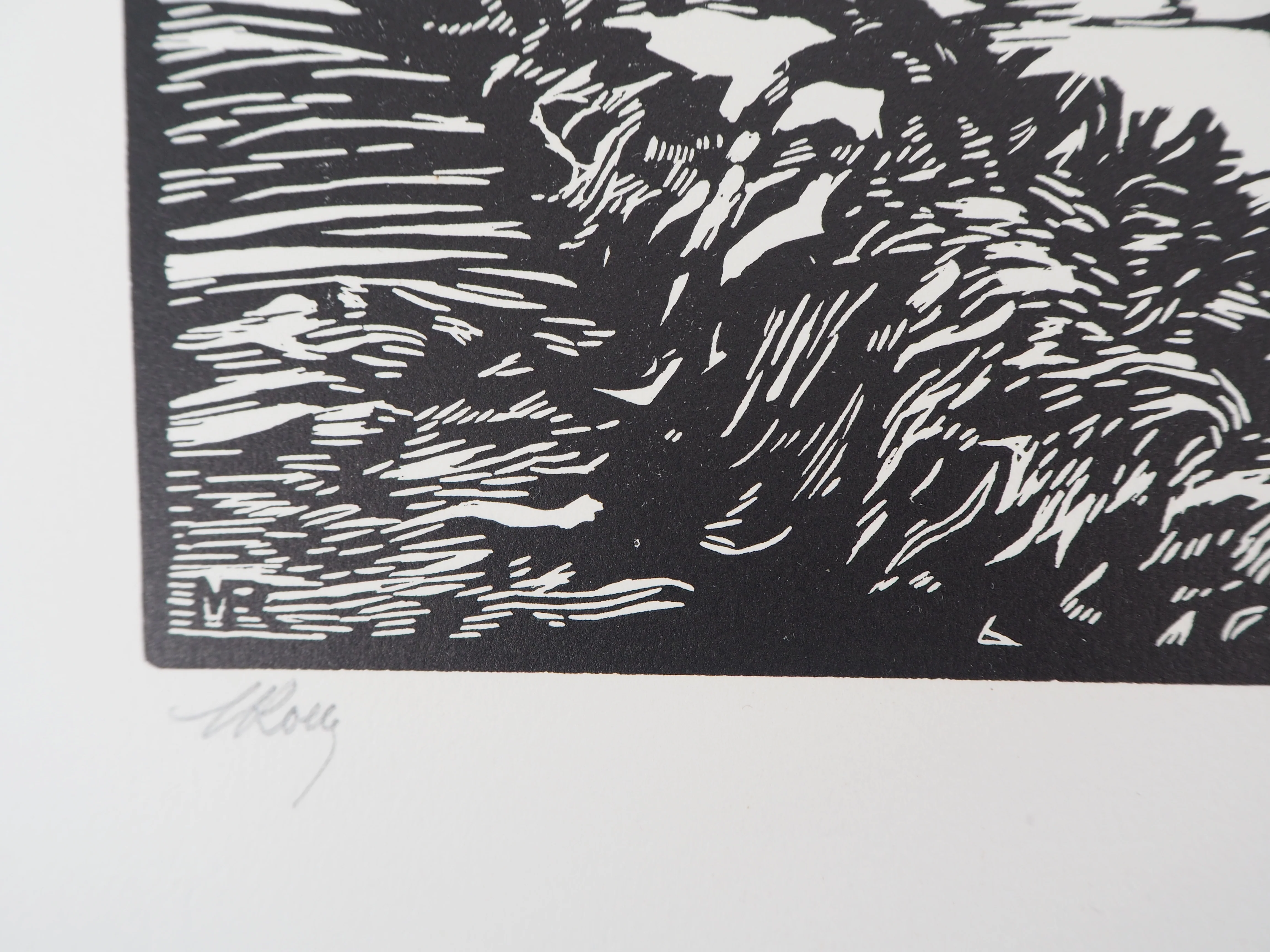 Maurice ROLLET : Le Canal, Gravure sur bois originale signée - Image 6