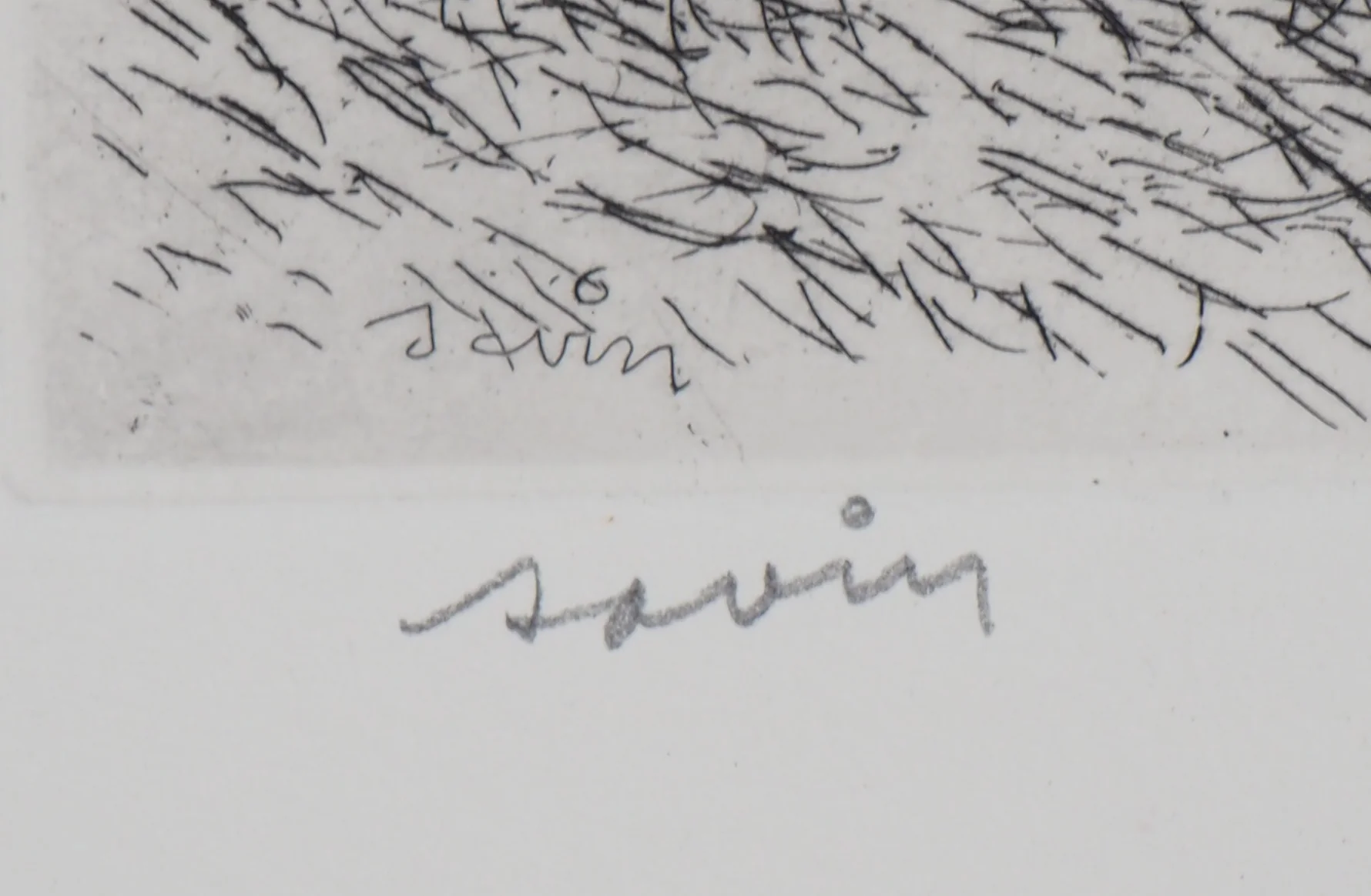 Maurice SAVIN : Repas à la campagne, Gravure originale signée - Image 3