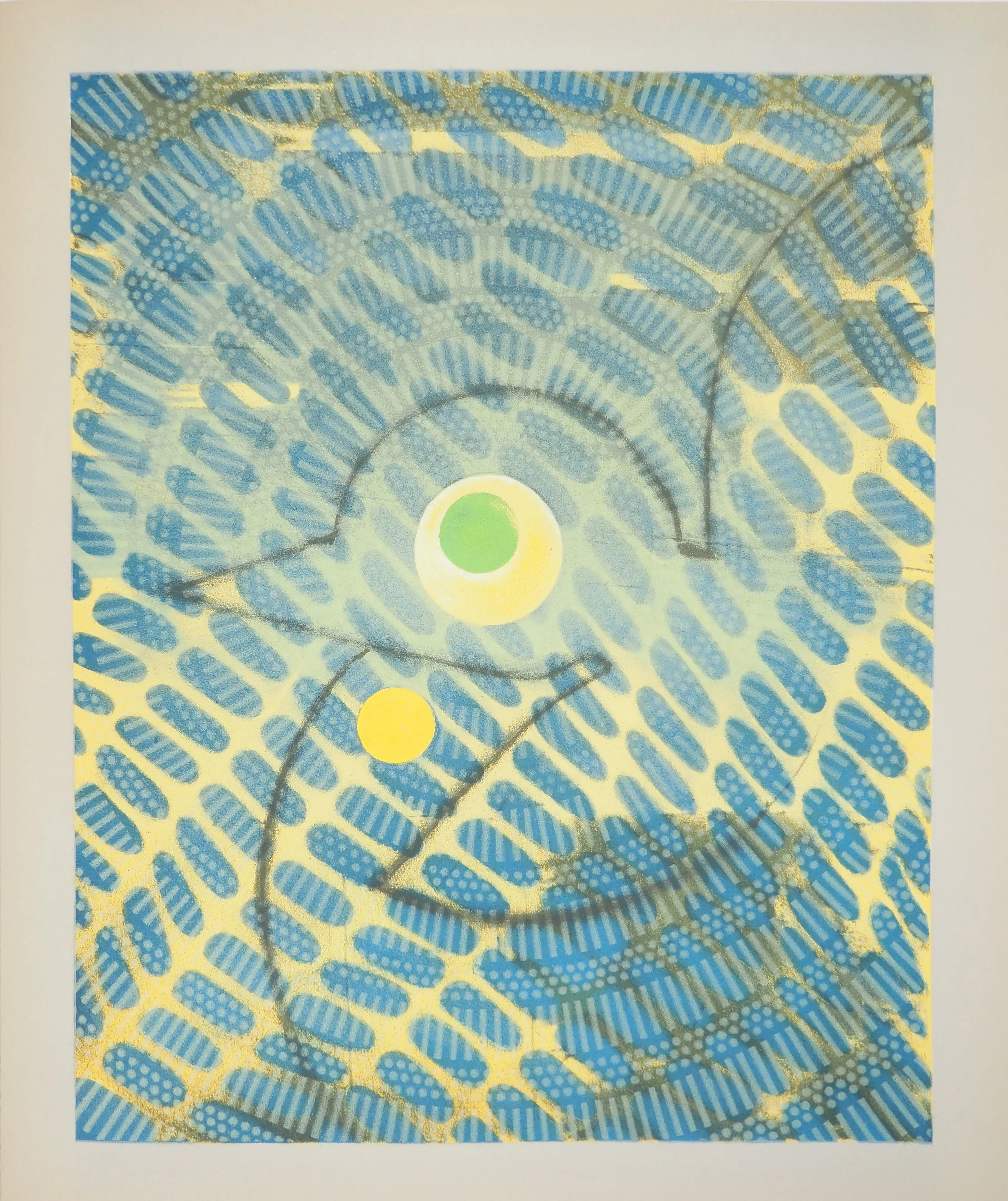 Max ERNST : Composition à l'oiseau bleu, Lithographie originale