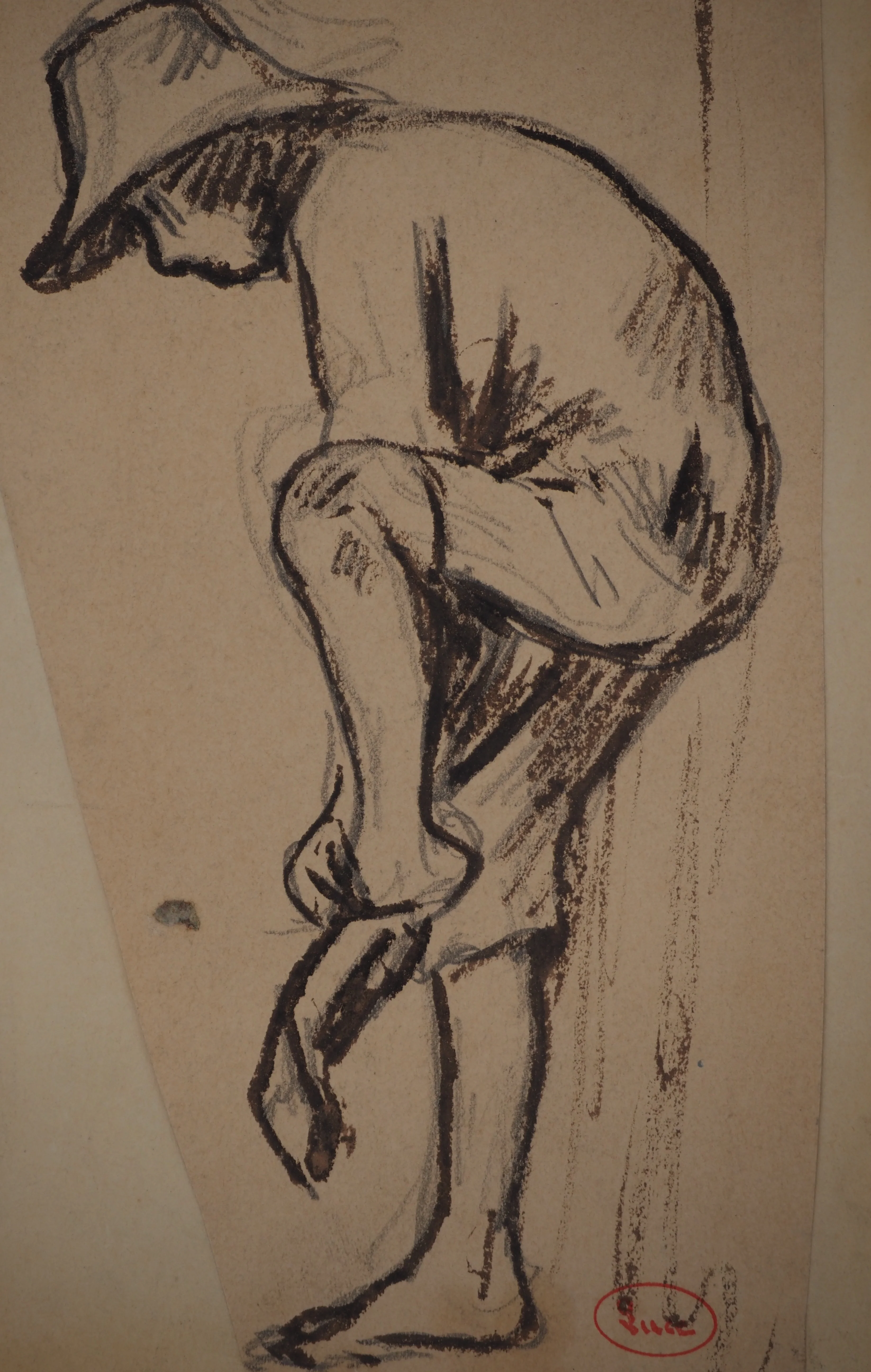 Maximilien LUCE : Après la baignade, Dessin original signé - Image 3