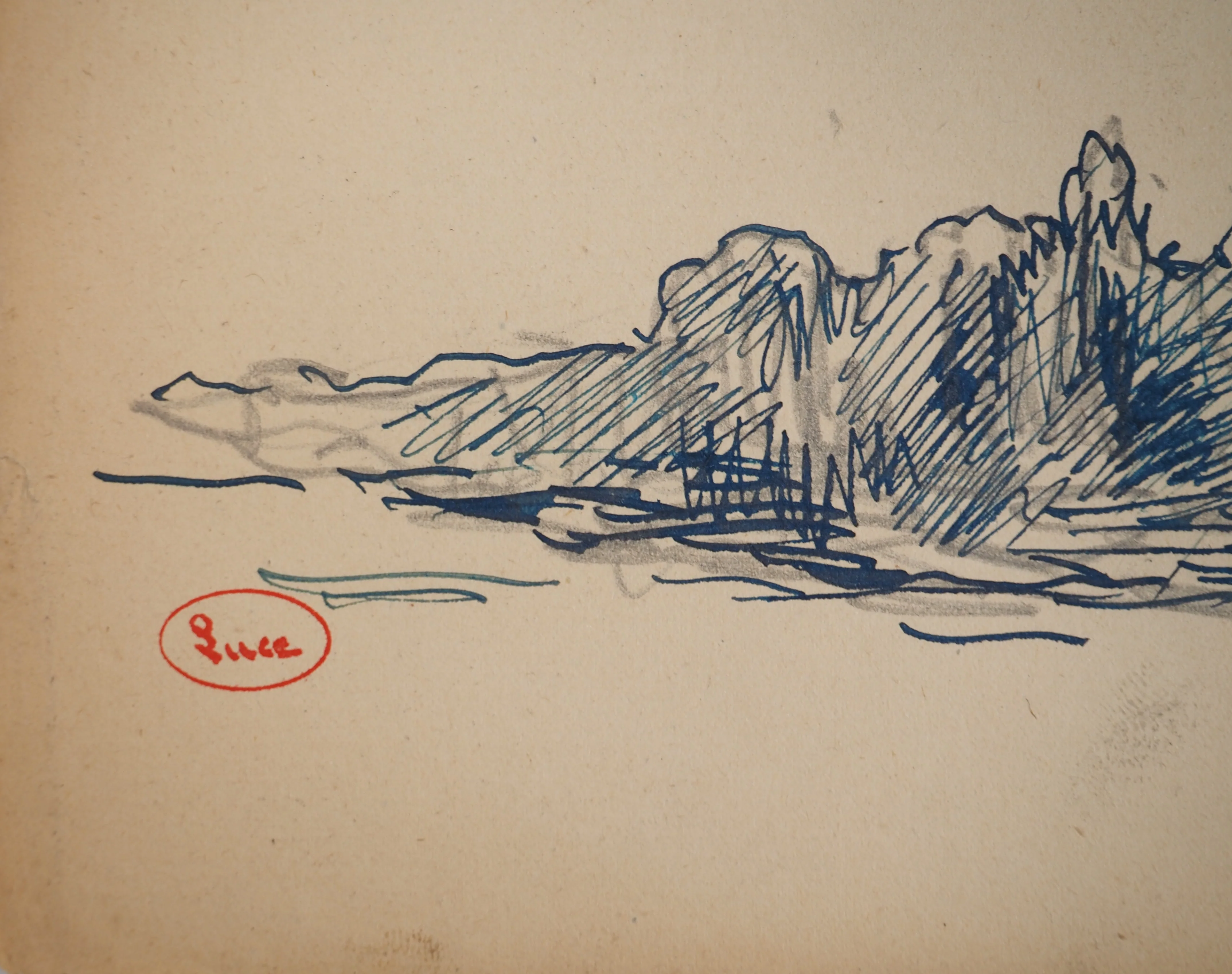 Maximilien LUCE : Falaises, Dessin original signé - Image 2