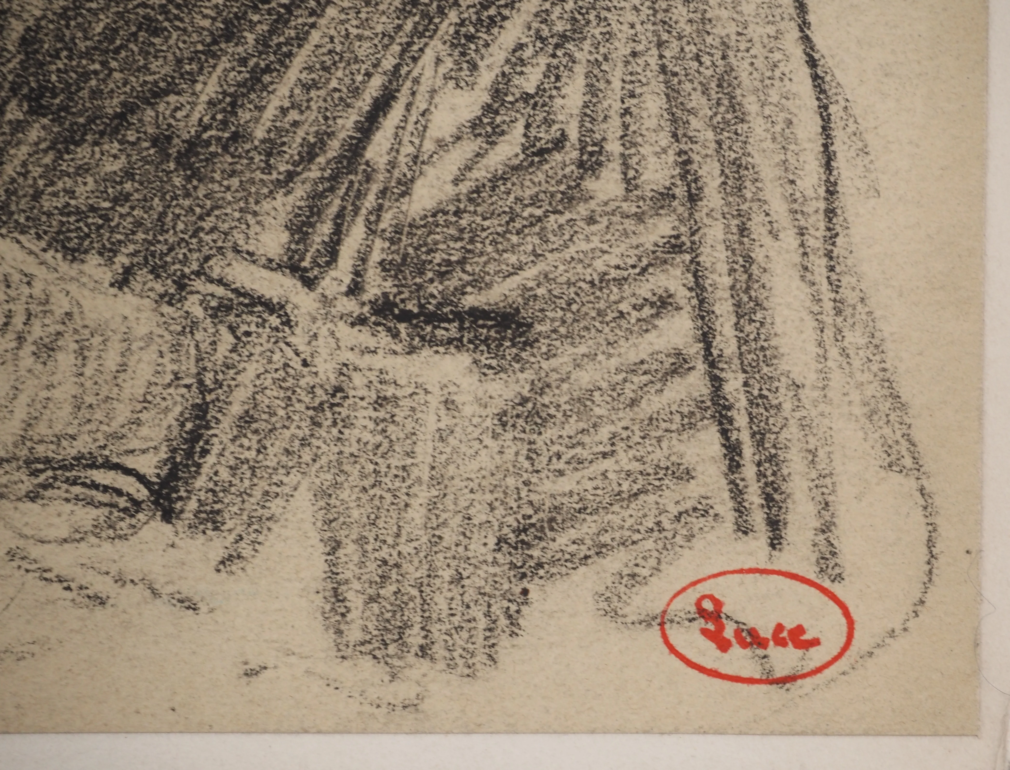 Maximilien LUCE : La couturière, Dessin original signé - Image 3