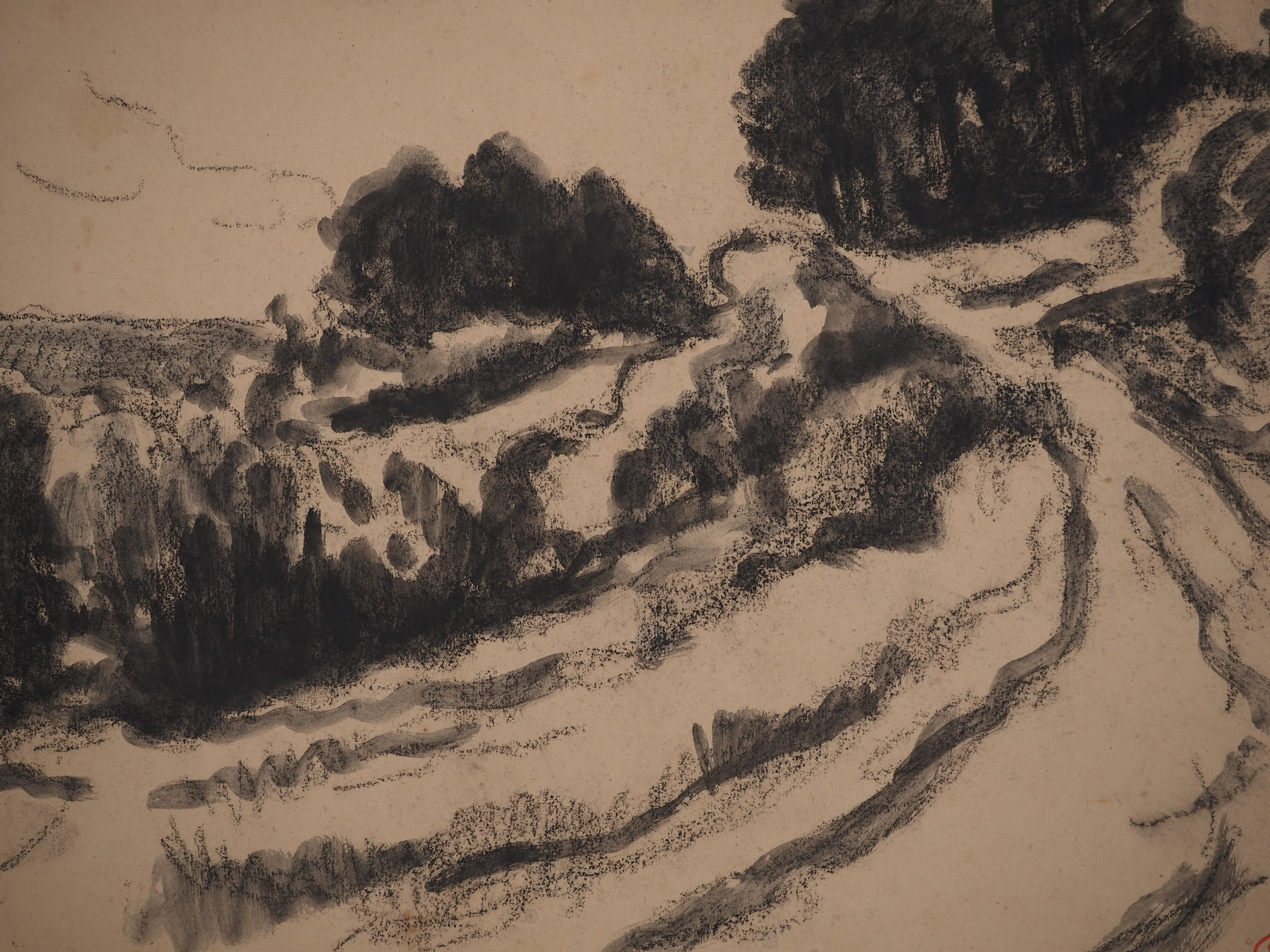 Maximilien LUCE : Le petit sentier forestier, Dessin original signé - Image 3