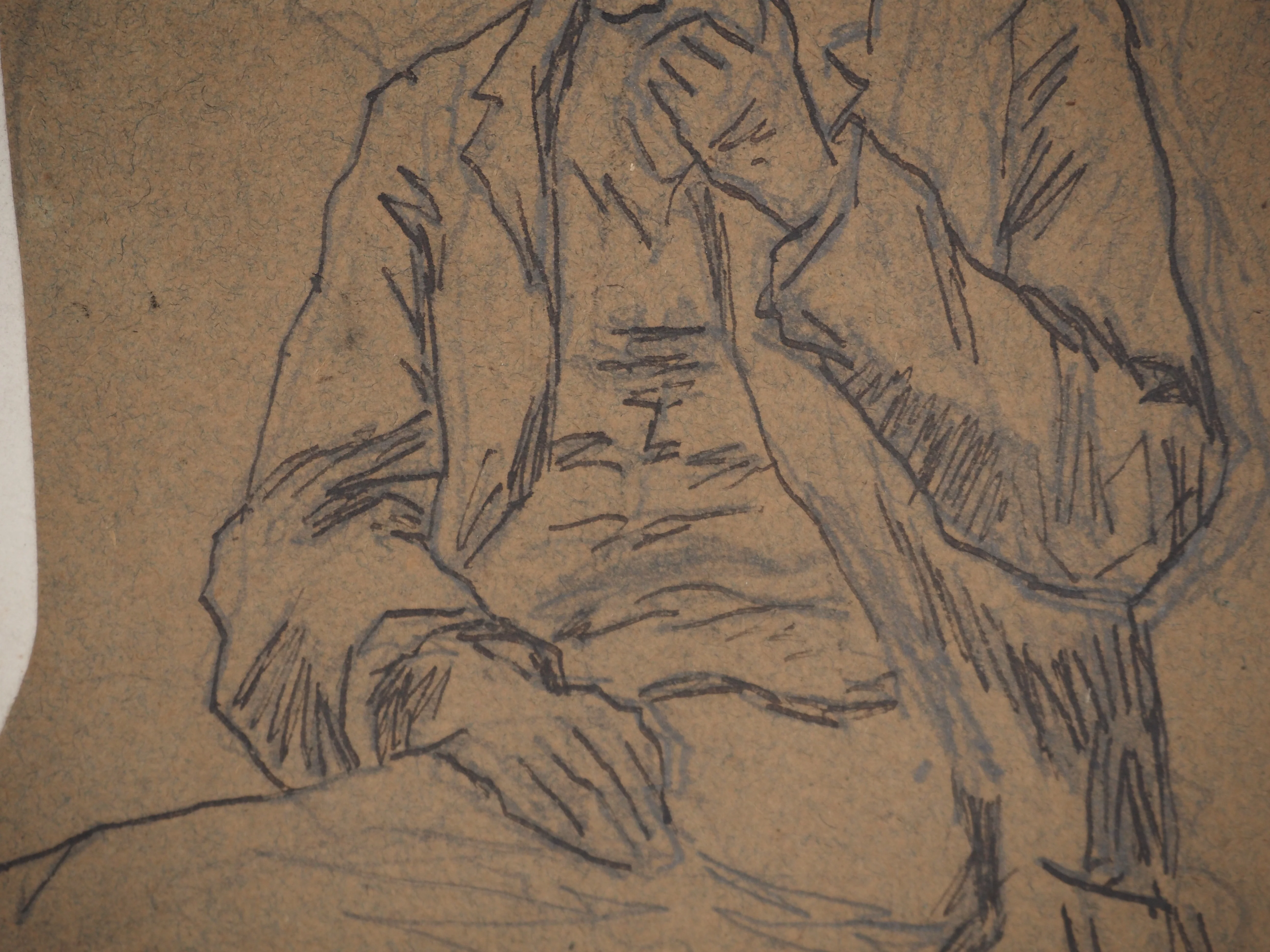 Maximilien LUCE : Portrait à la pipe, Dessin original signé - Image 5