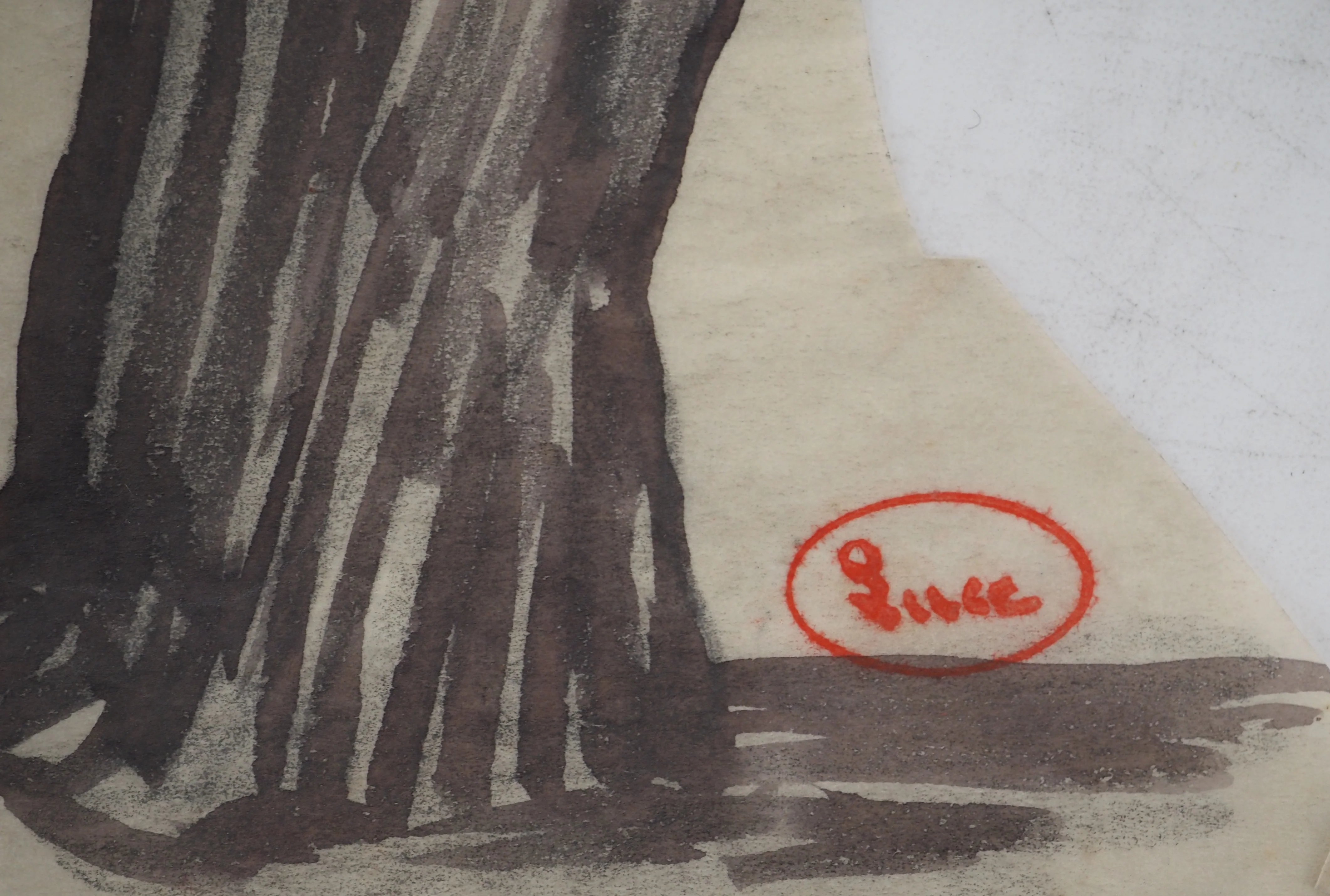 Maximilien LUCE : Portrait en déesse, Dessin original signé - Image 3