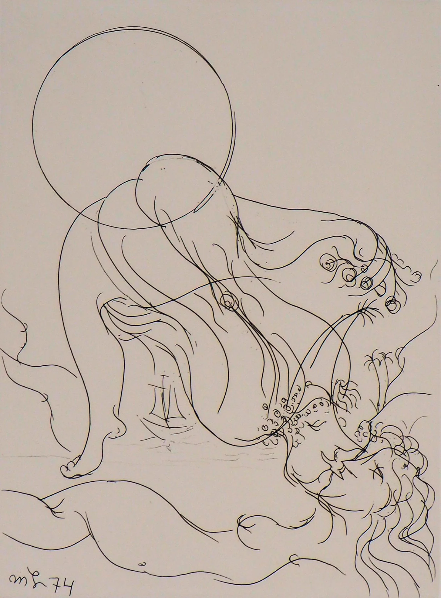 Meyer LAZAR : Amour en voyage, Gravure originale signée - Image 2