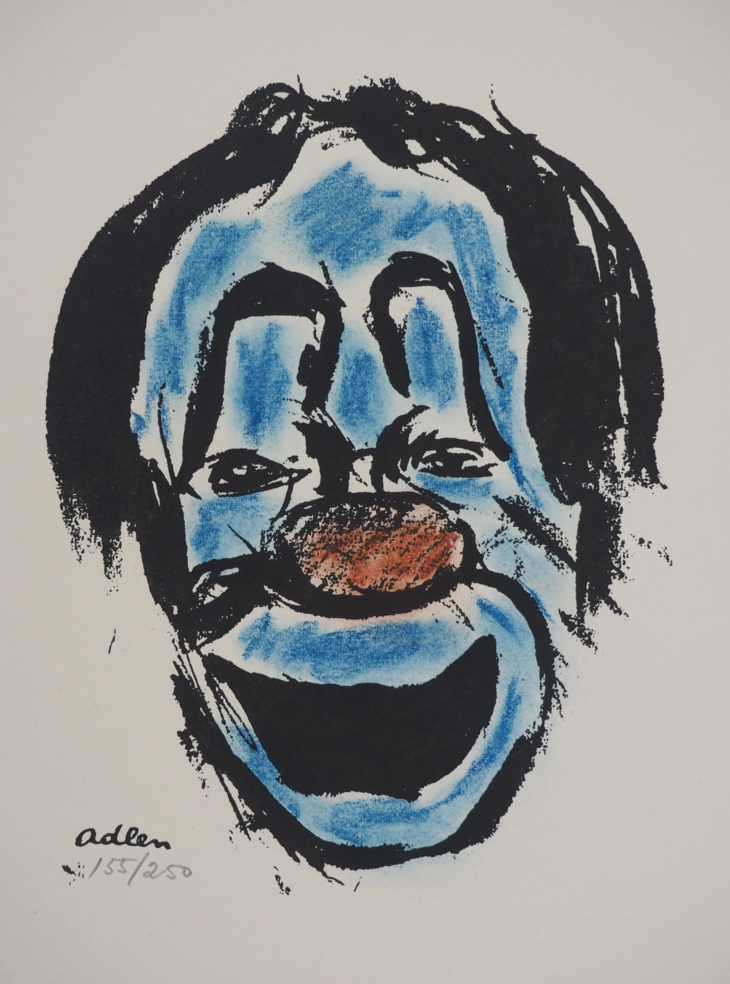 Michel ADLEN : Clown rieur, Lithographie originale signée - Image 3