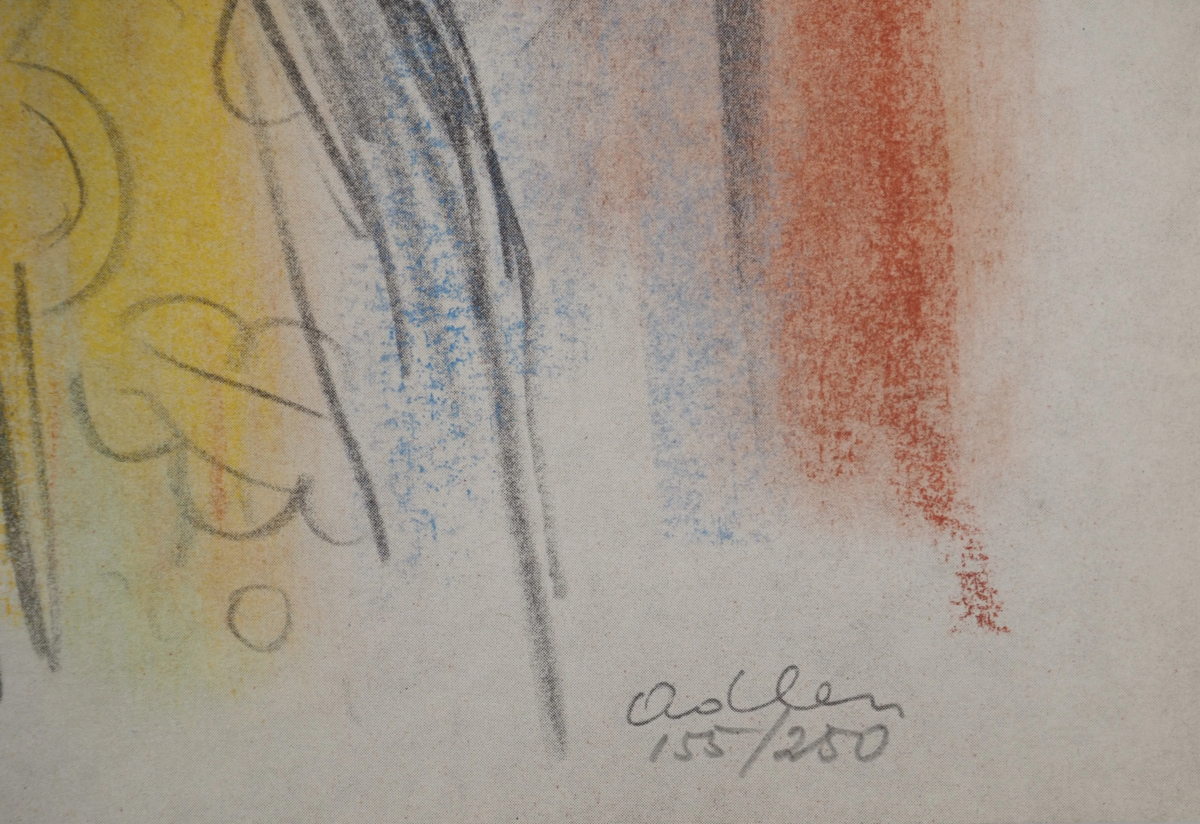 Michel ADLEN : Pipo le clown jongleur, Lithographie originale signée - Image 2