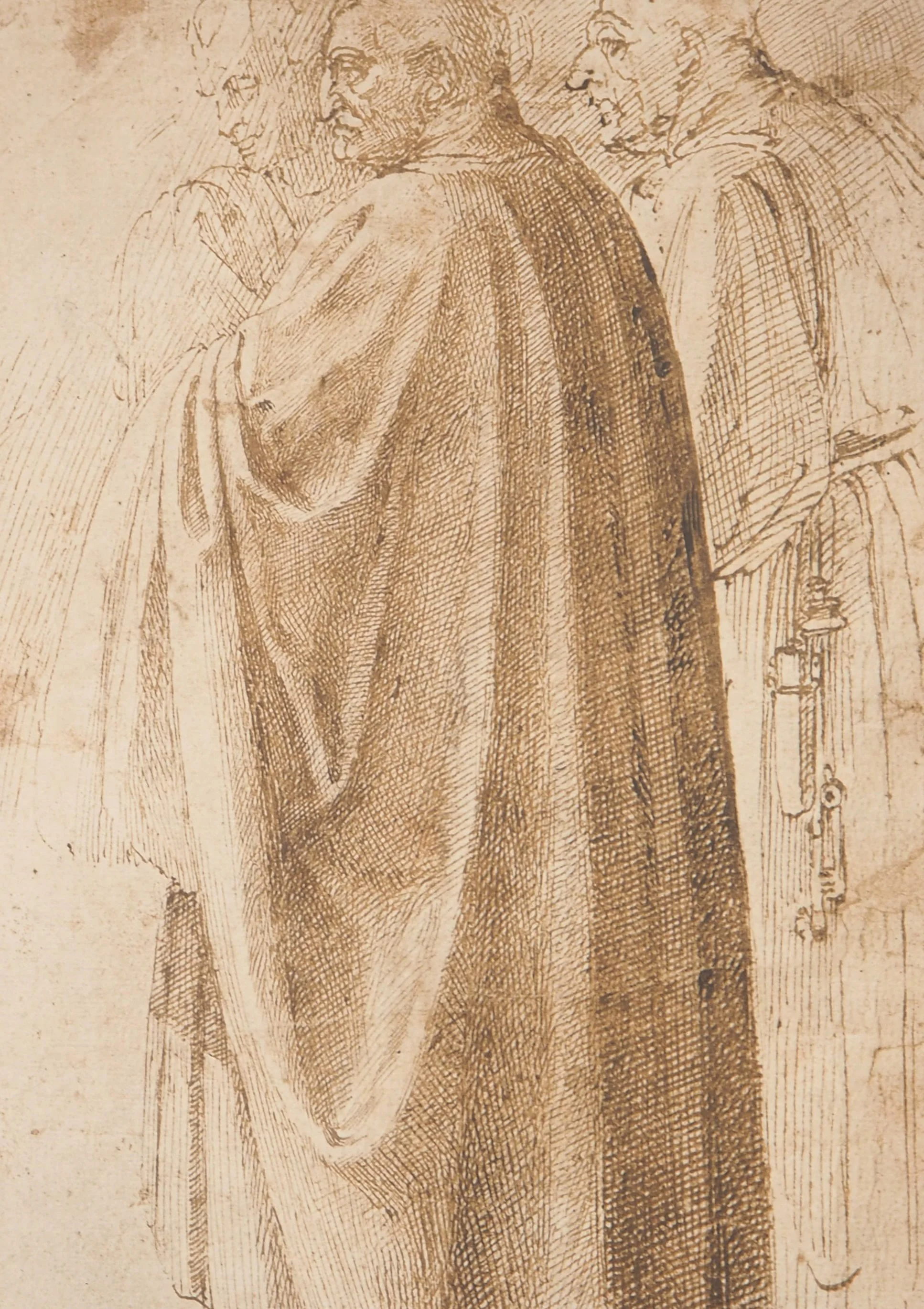 Michel-Ange BUONARROTI : Trois hommes en cape, Lithographie - Image 3