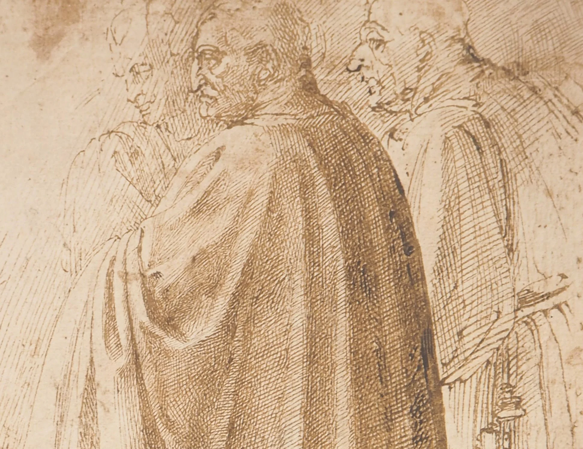 Michel-Ange BUONARROTI : Trois hommes en cape, Lithographie - Image 4
