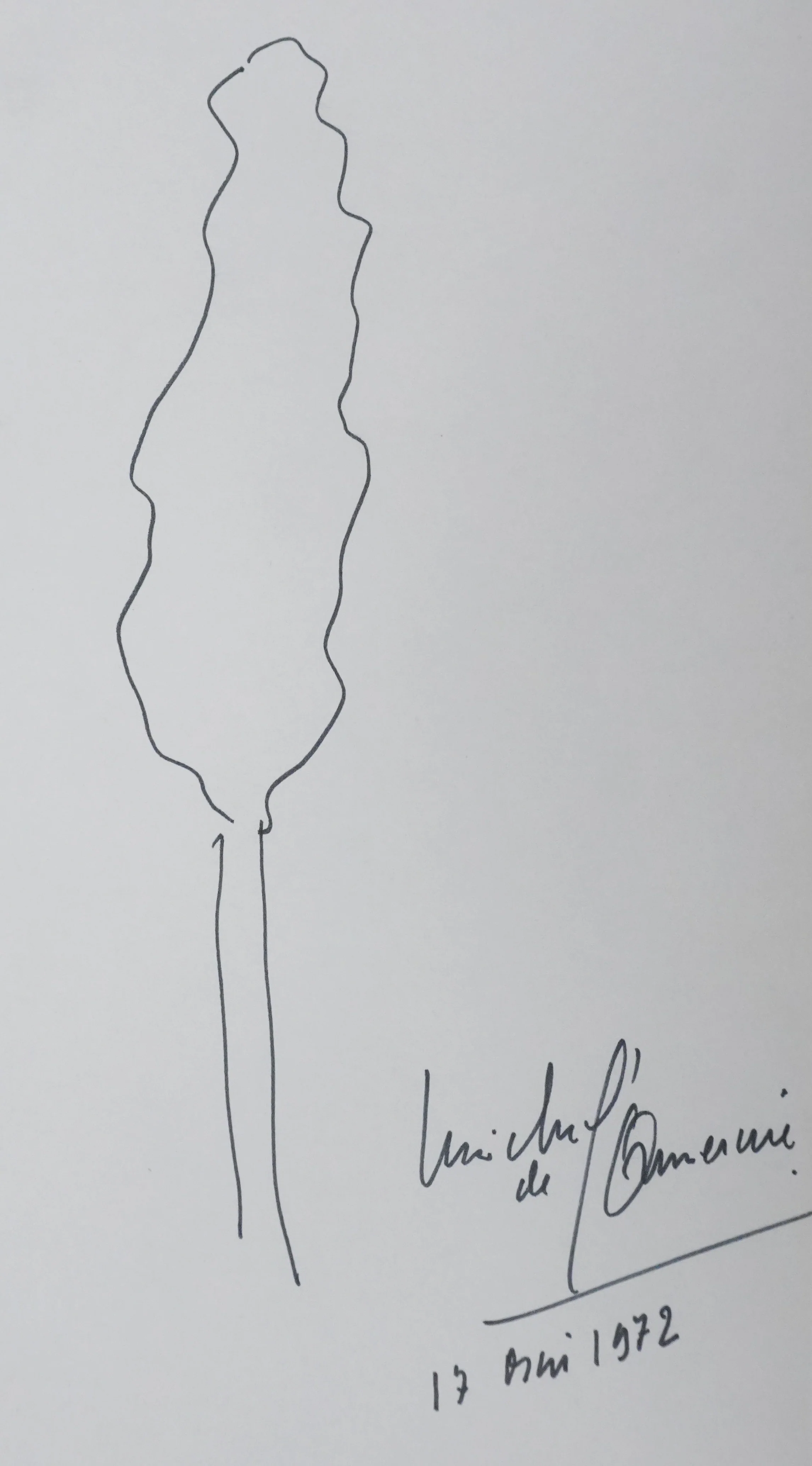 Michel DE L'ORMERAIE : L'arbre magique, Autographe et dessin original signé - Image 3