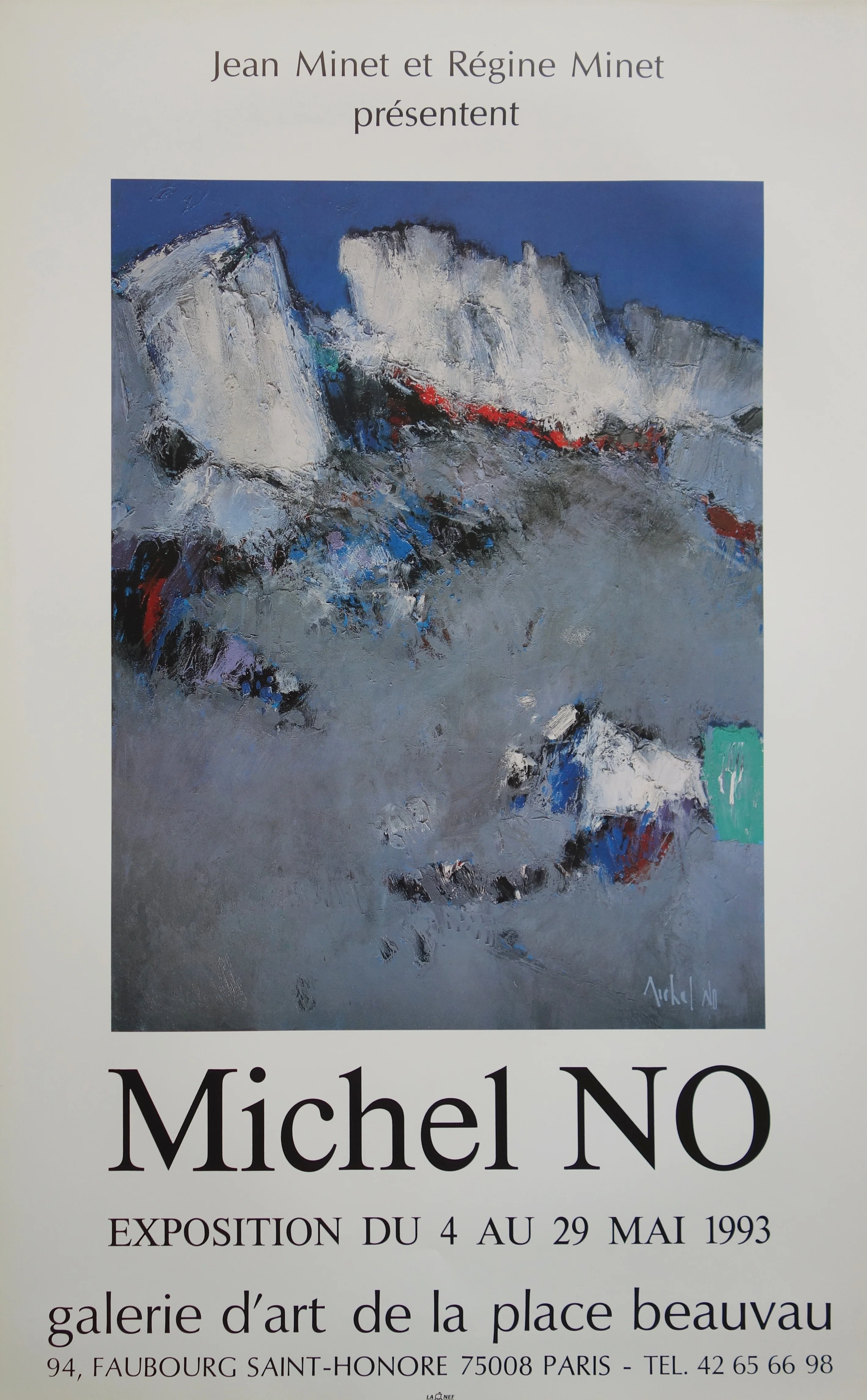 Michel NO : Alpes, les Neiges Eternelles, Affiche originale d'époque