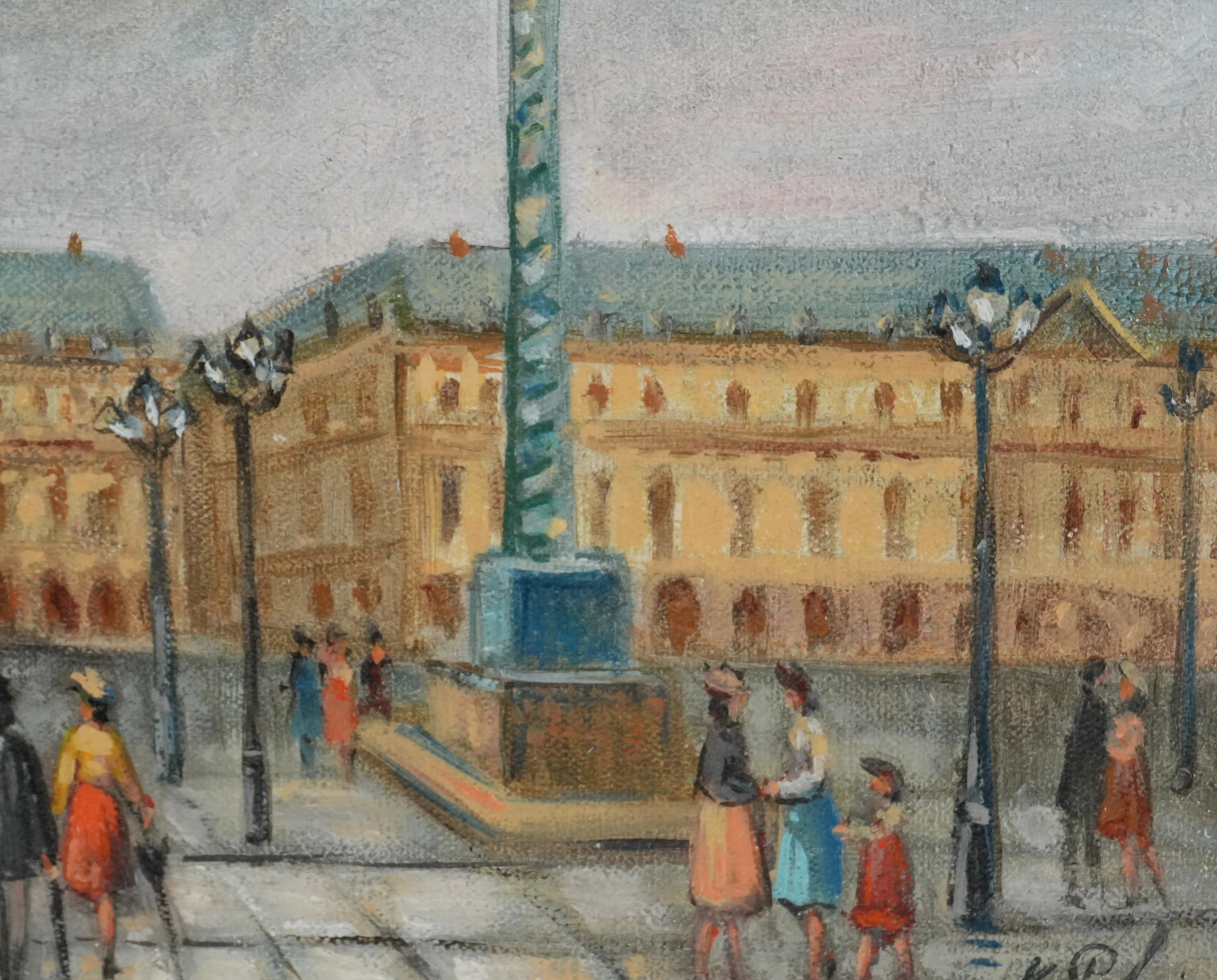 Michel PABOIS : Paris, La place Vendôme, Huile sur toile originale signée - Image 6