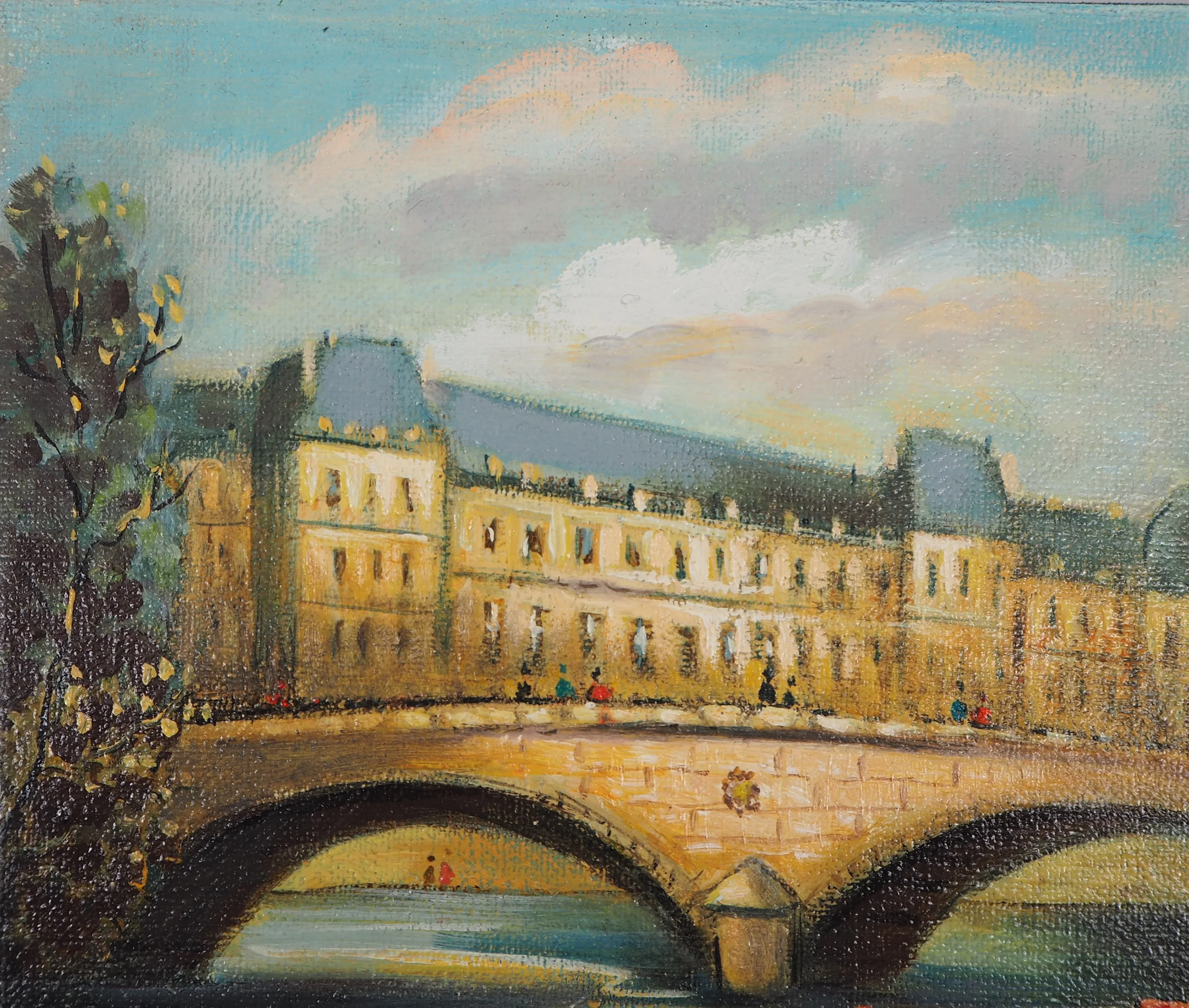Michel PABOIS : Paris, Musée du Louvre, Huile sur toile originale signée - Image 4