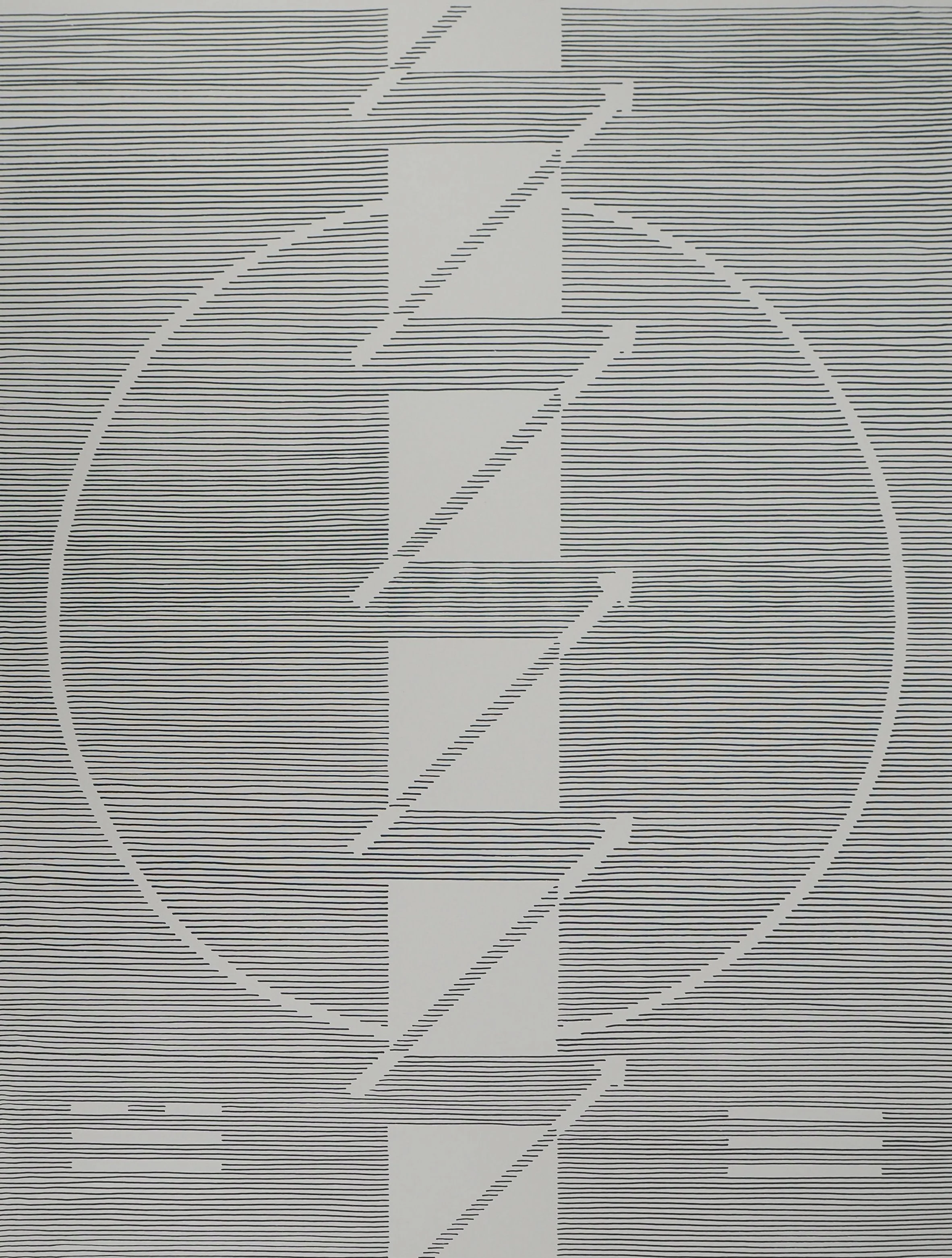 Michel SEUPHOR : Colonne en mouvement, Lithographie originale signée - Image 3