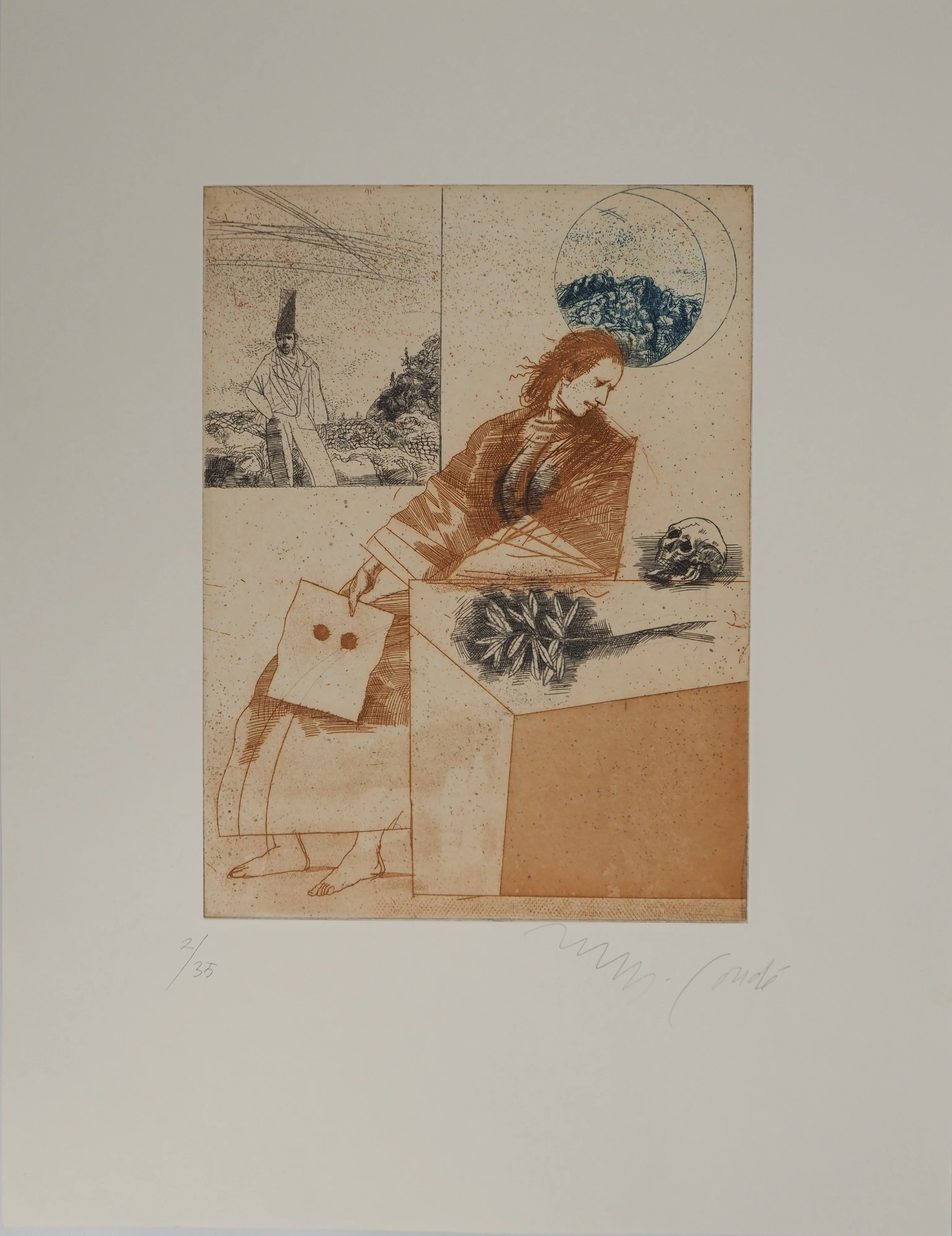 Miguel CONDE : Vanitas chez Seghers, Gravure originale signée - Image 3