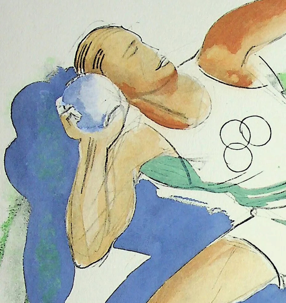 Milivoj UZELAC : Lancer de poids olympique, Lithographie originale signée - Image 4