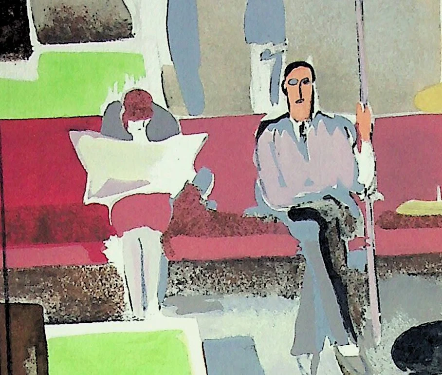 Milivoj UZELAC : Le billard, Lithographie originale signée - Image 4