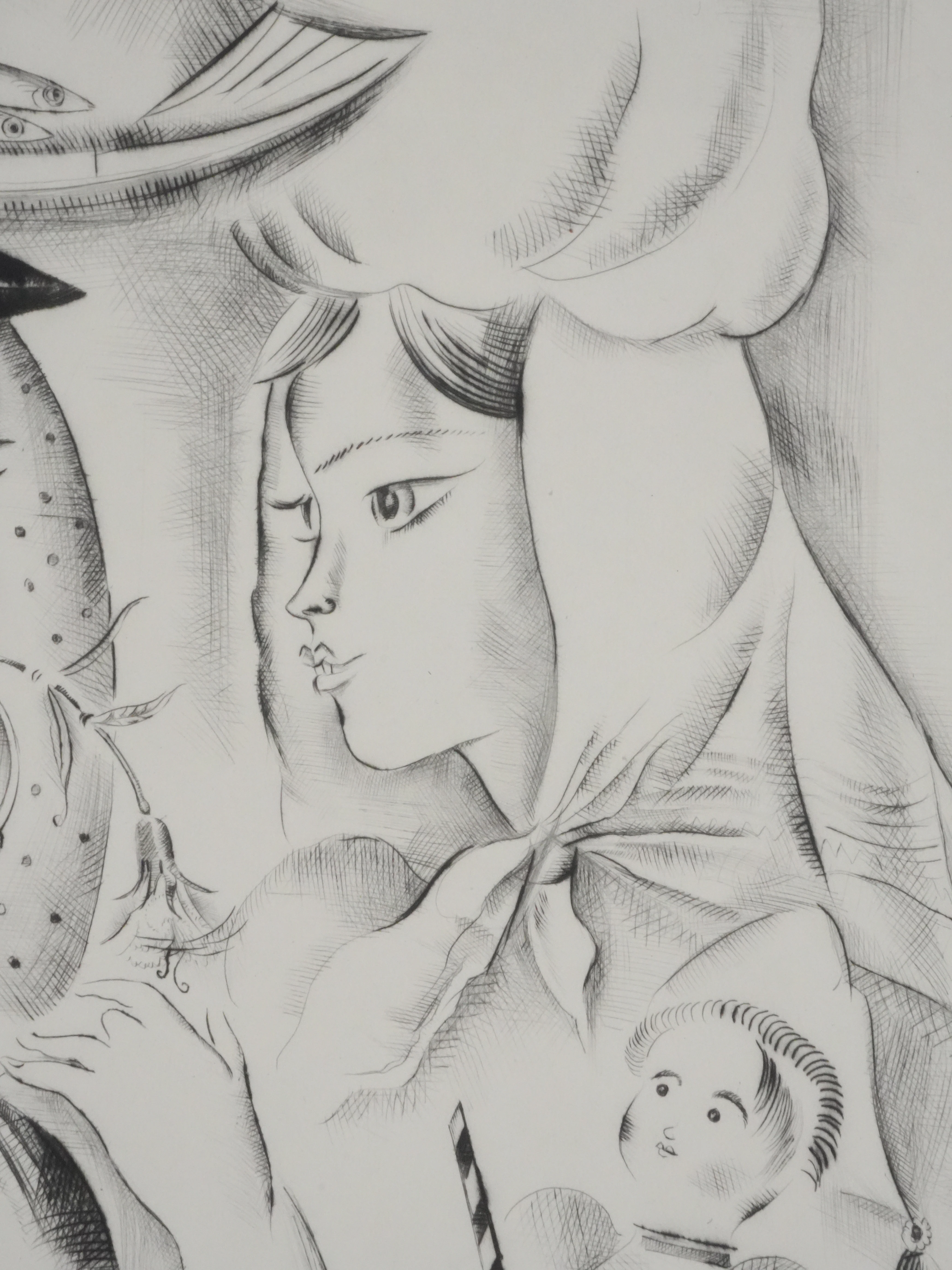 Mily POSSOZ : Les trois jeunes portugaises, Gravure originale signée - Image 6