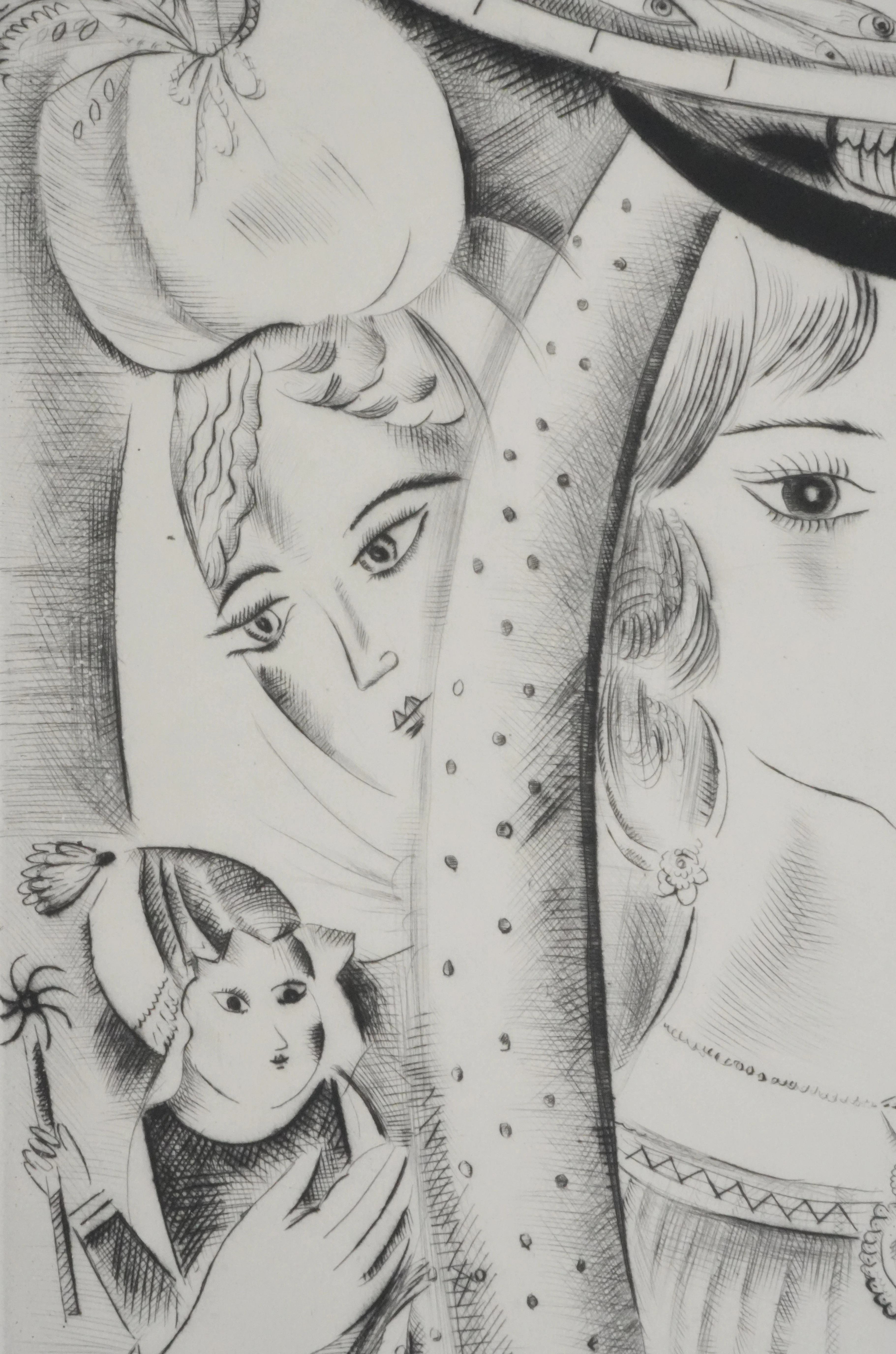 Mily POSSOZ : Les trois jeunes portugaises, Gravure originale signée - Image 7