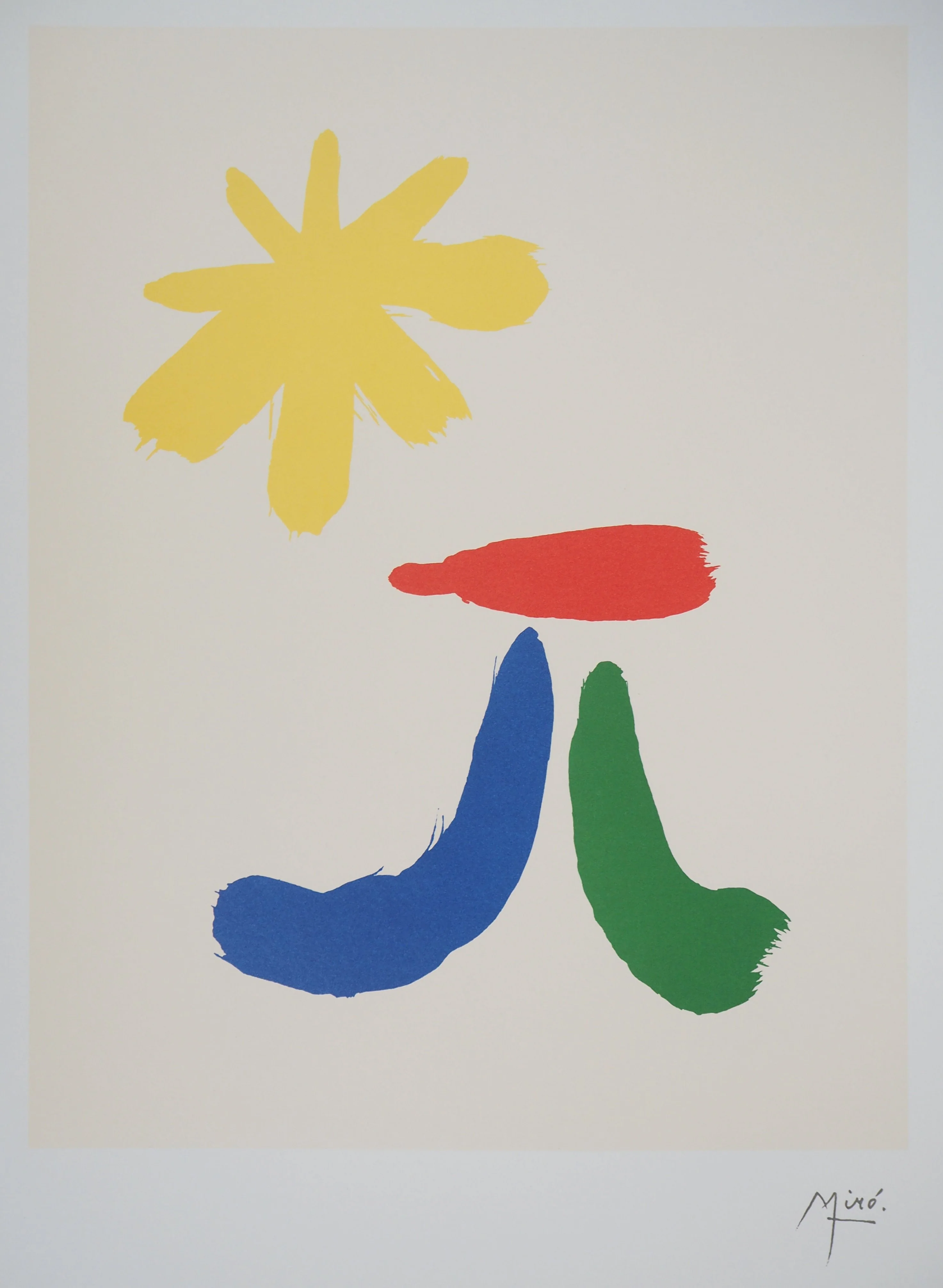 Joan MIRO, Personnage surréaliste et le Soleil, Lithographie signée - Image 2